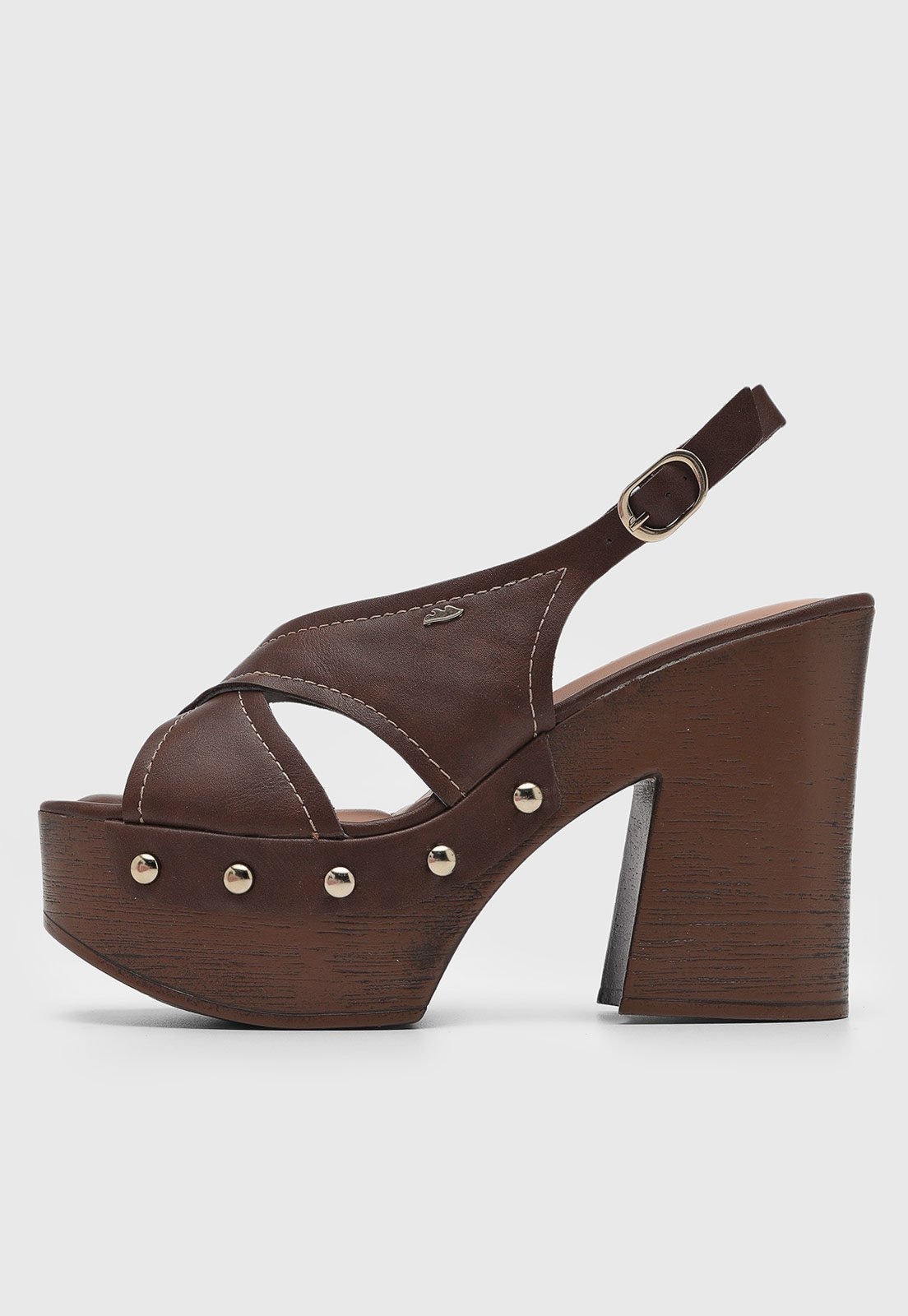 Imagem principal Sandália Feminina Dakota Salto Bloco Tiras Cruzadas Dakota marrom