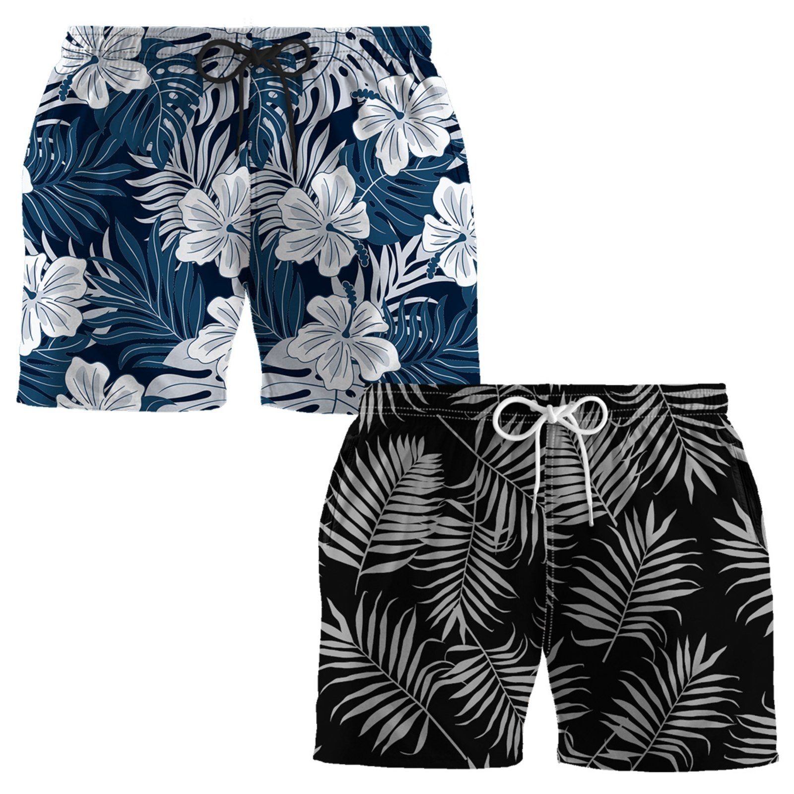 Imagem principal Kit 2 Bermudas Tactel Masculinos Pra Praia Dulk estampado/floral
