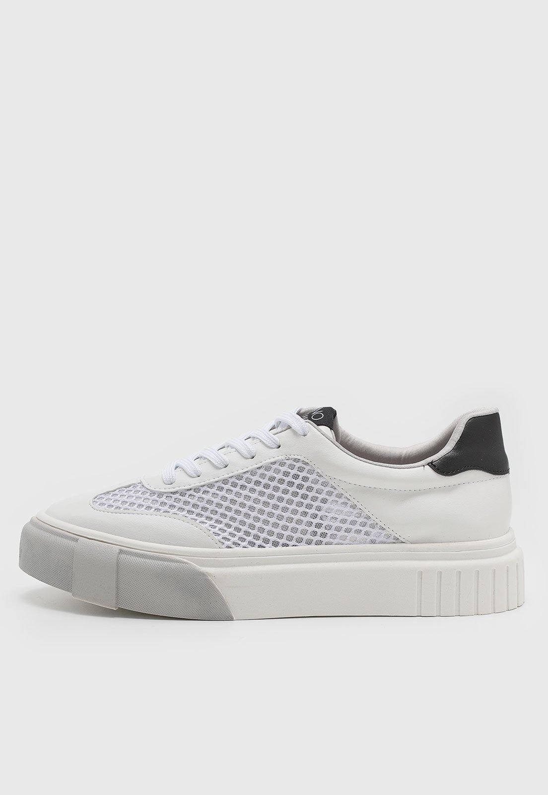 Imagem principal Tênis Feminino VIA UNO Detalhe Tela e Preto VIA UNO branco