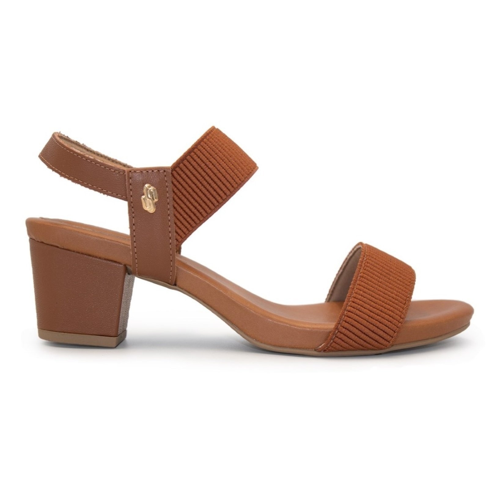 Imagem principal Sandália Usaflex Feminina Elástico Salto Bloco Y8204 Usaflex preto