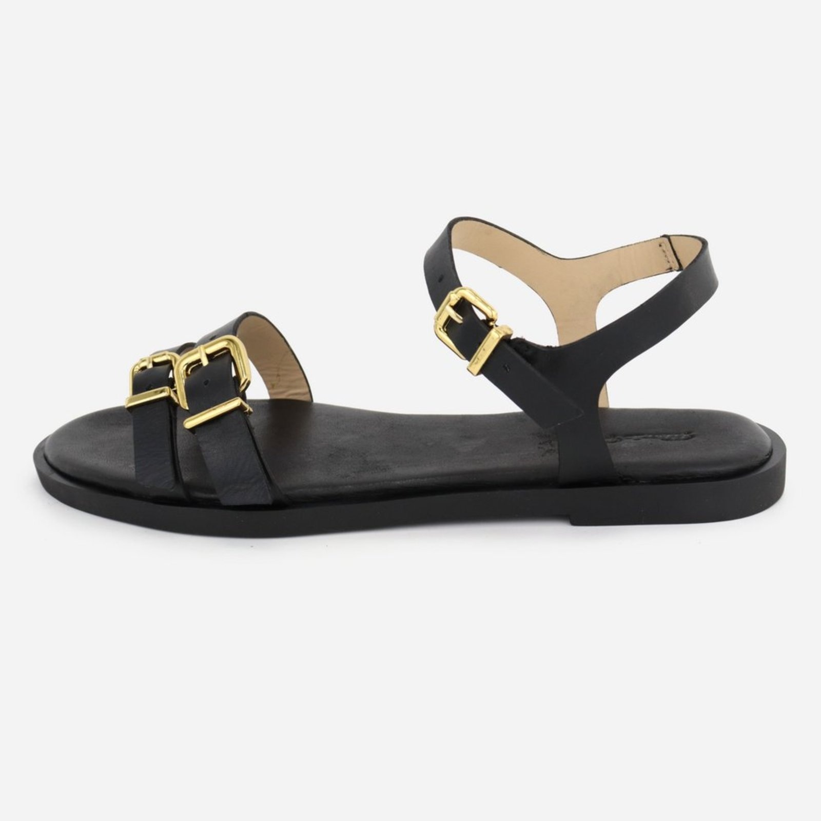 Imagem principal Rasteira Fivela Rasteirinha Maria Paula Couro MARIA PAULA preto