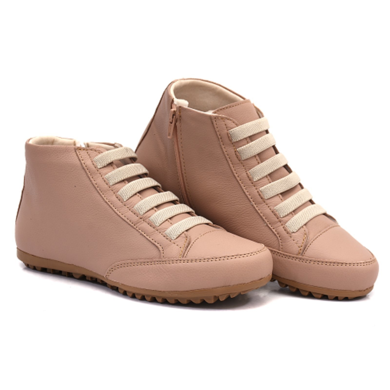 Imagem principal Bota Feminina de Couro Cano Curto Sem Salto ROMEU E JULIETA SHOES nude