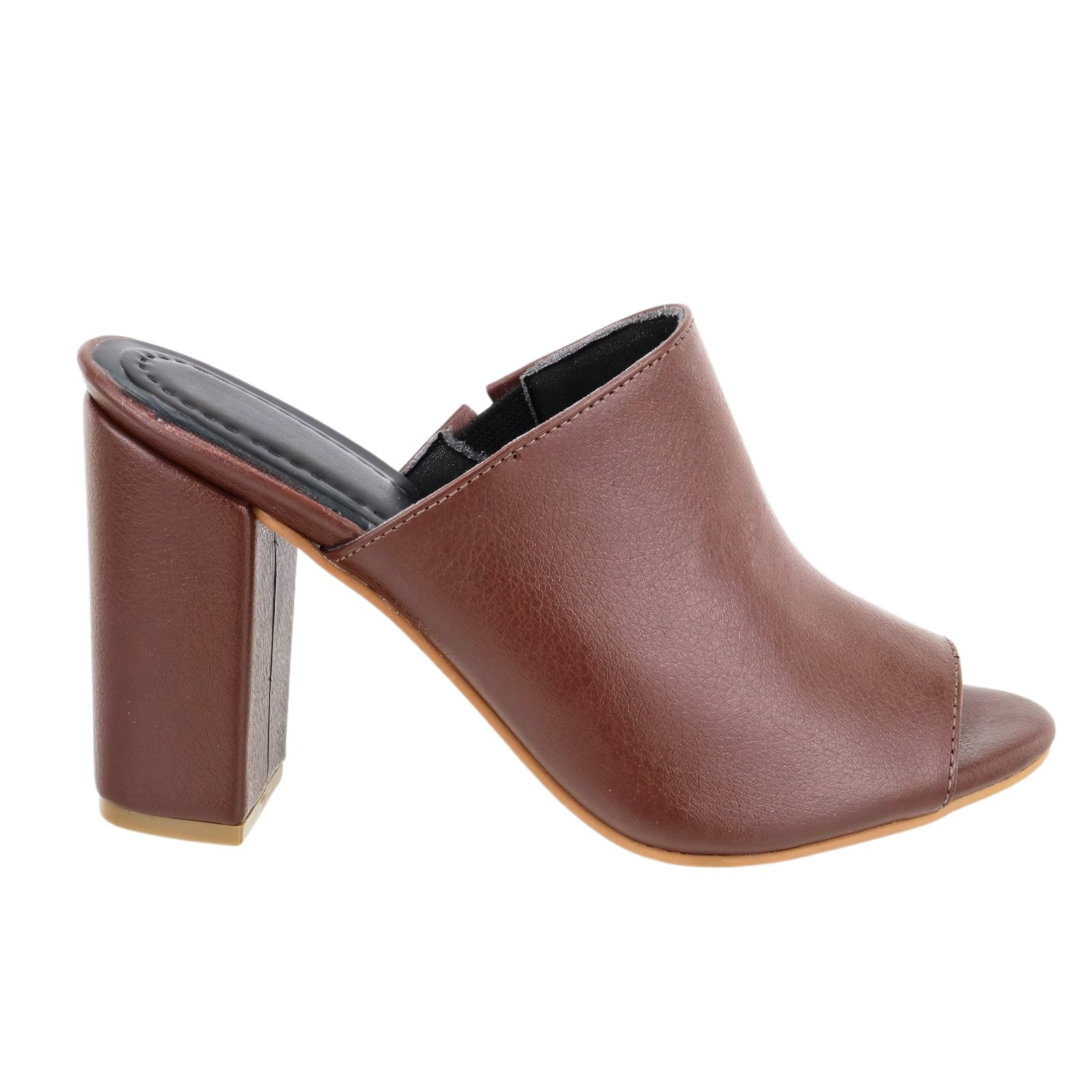 Imagem principal Tamanco Salto Grosso Floter Cacau Sete Sales marrom