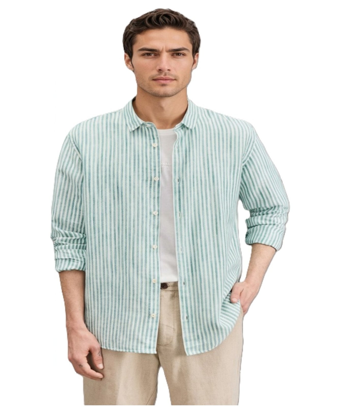 Imagem principal Camisa Manga Longa Linho Trancoso Reserva verde