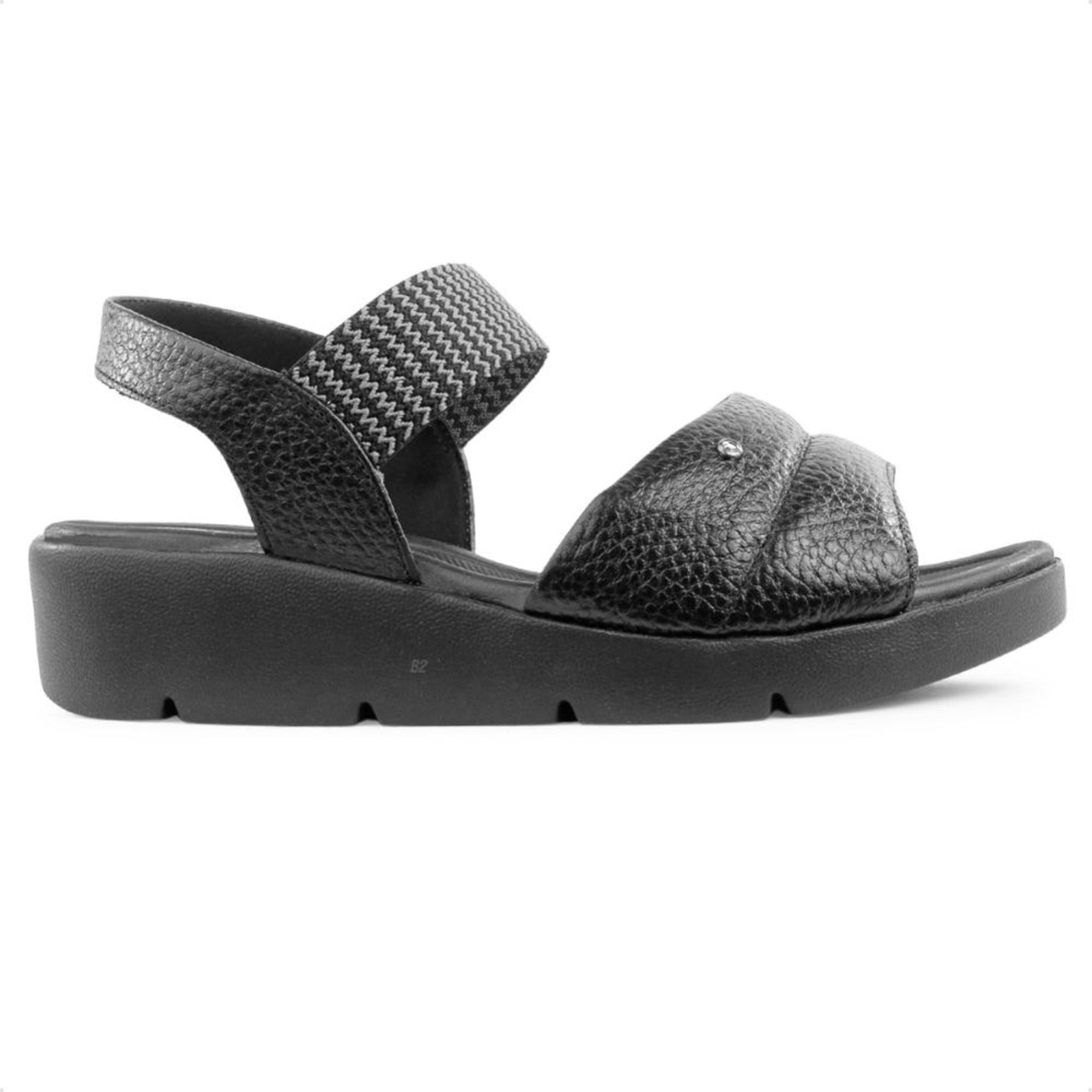 Imagem principal Sandália Usaflex Plataforma Tira Fofa Feminina Usaflex preto