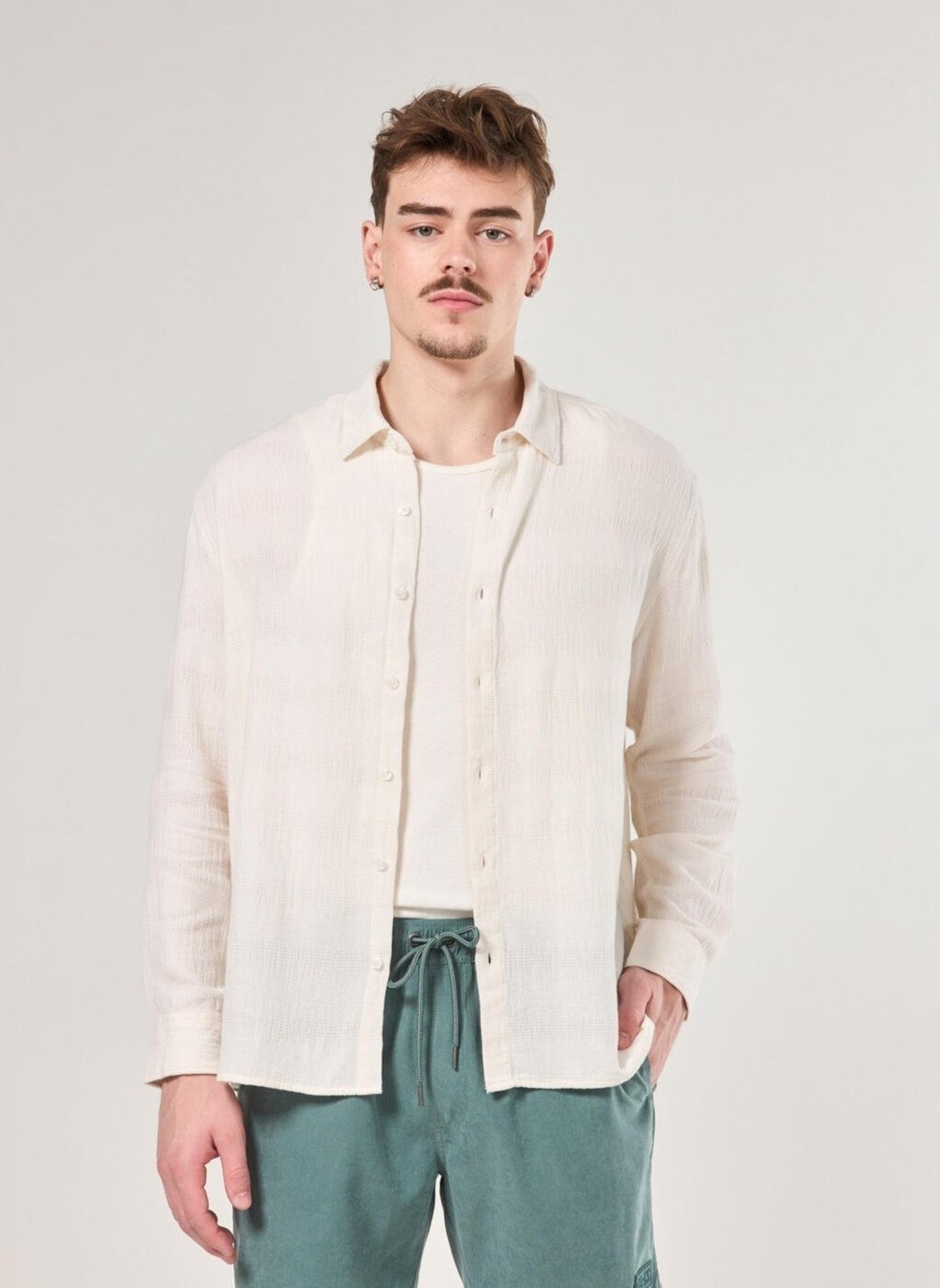 Imagem principal Camisa Box Manga Longa Textura Youcom off-white