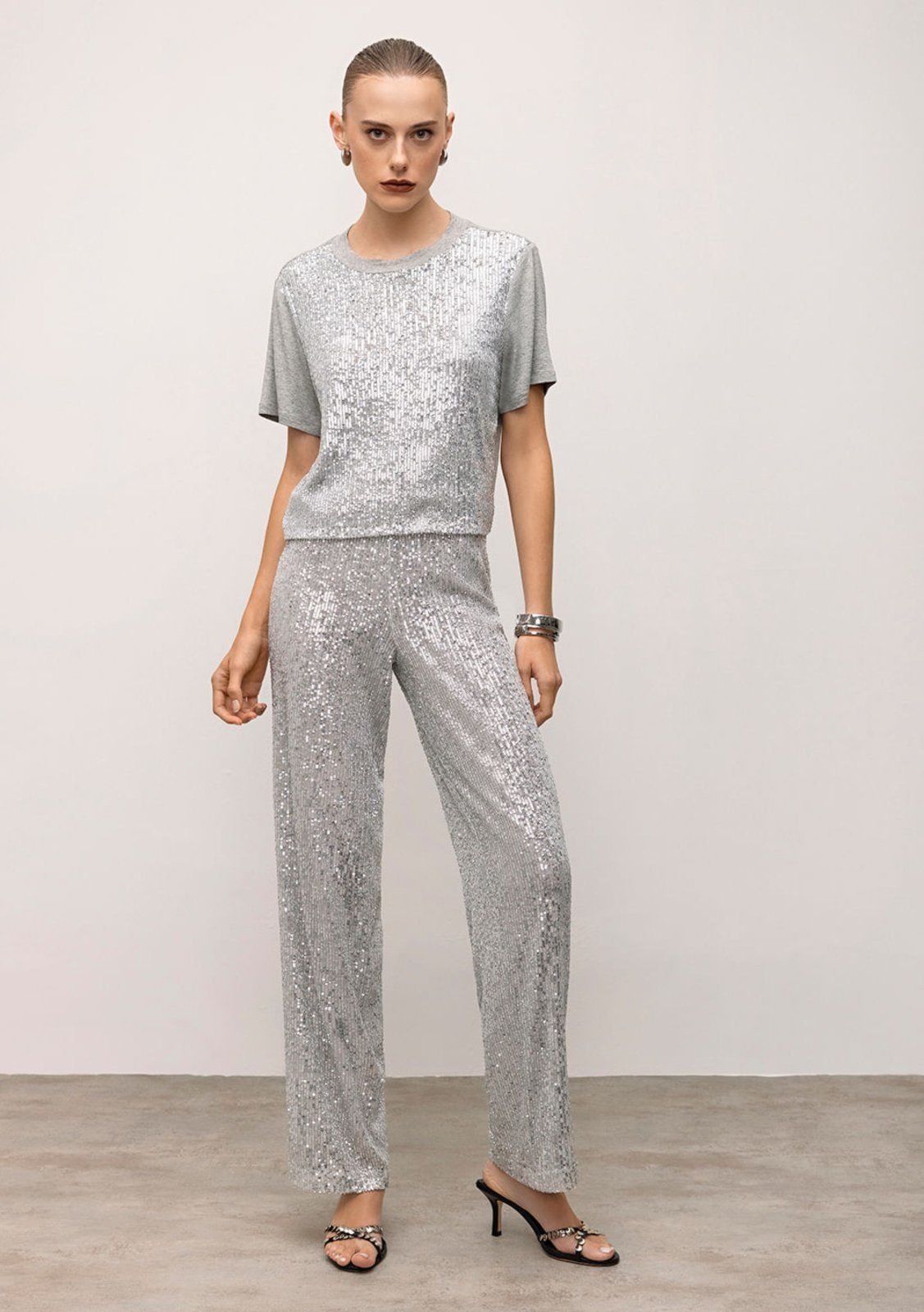 Imagem principal Calça Iódice Reta Cós Alto Com Bolso IÓDICE prata