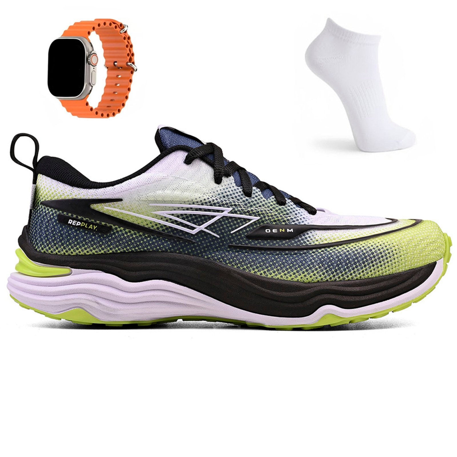 Imagem principal Tênis Masculino Esportivo Academia Treino Caminhada Repplay CALCADOS LGHT LIGHT branco