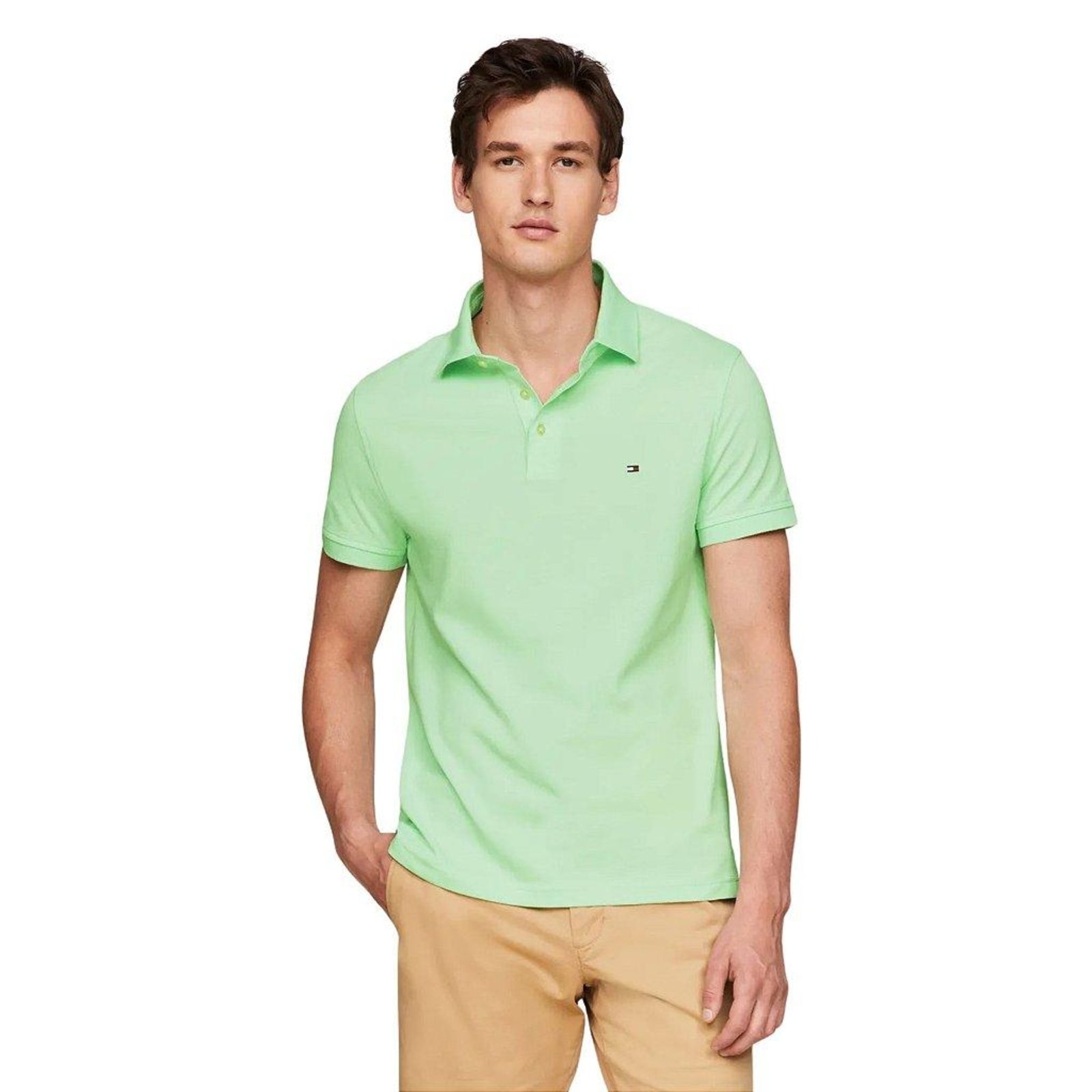 Imagem principal Camiseta Gola Polo Tommy Hilfiger Im 1985 Slim Pastel Tommy Hilfiger verde