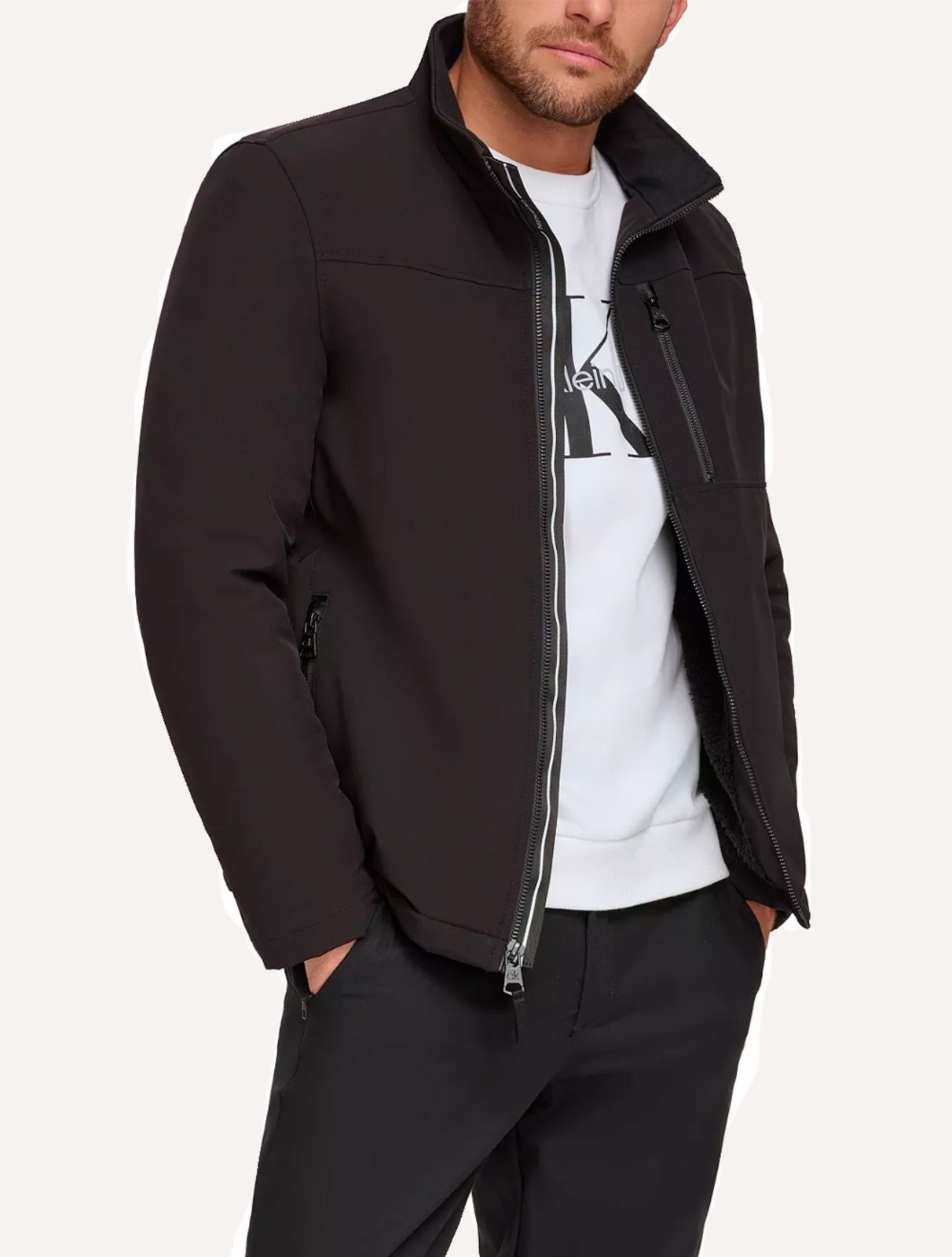 Imagem principal Jaqueta Calvin Klein Masculina Soft Shell Fur Preta Calvin Klein preto