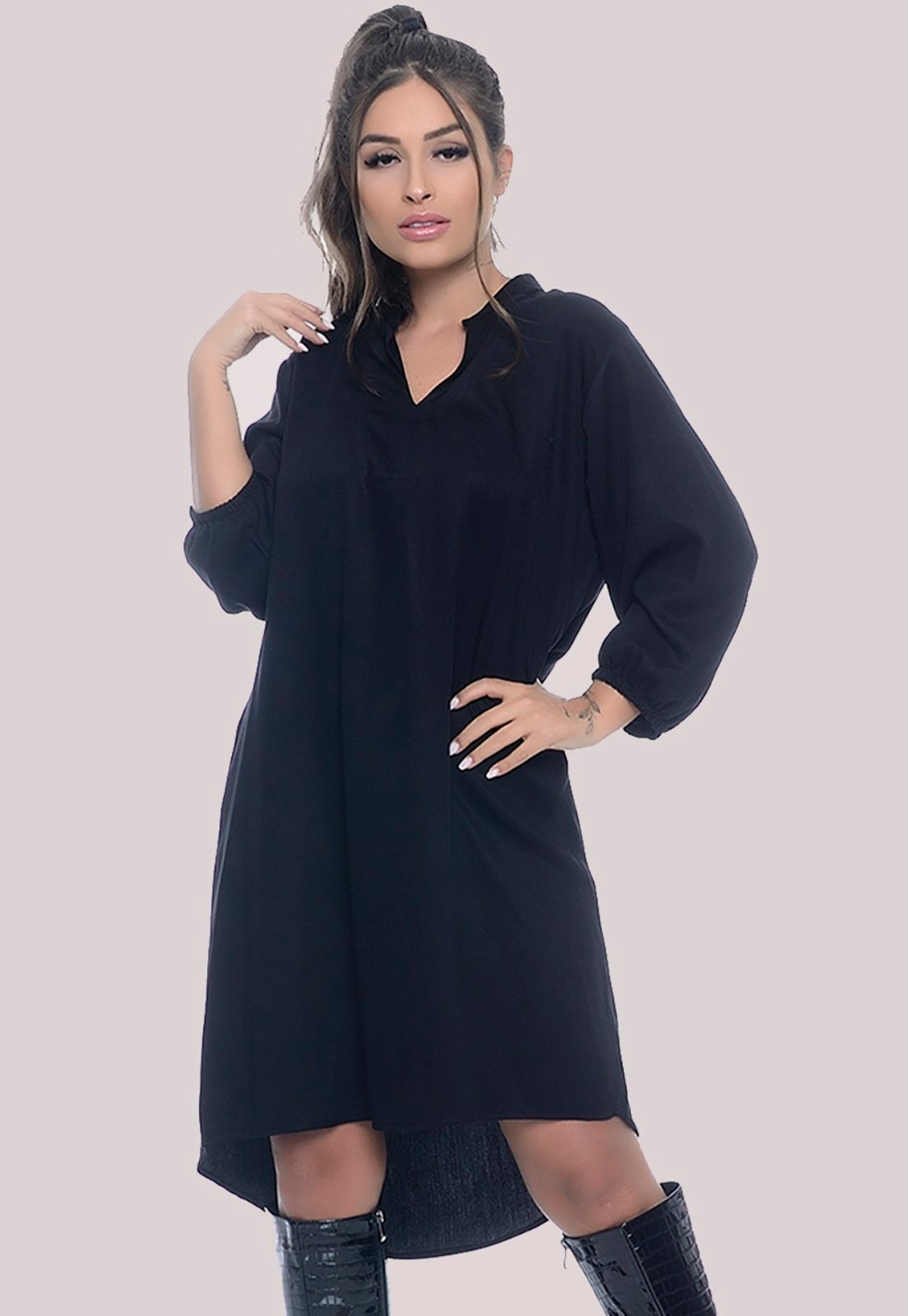 Imagem principal Vestido Chemise L B’Bonnie Dafne BBonnie preto