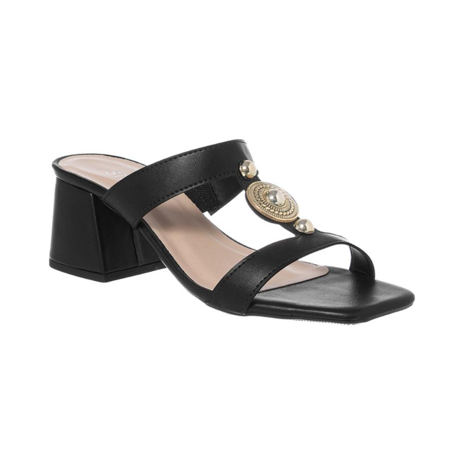 Imagem principal Tamanco Feminino Salto Grosso Bloco Médio Social Casual Moda Stessy Shoes preto