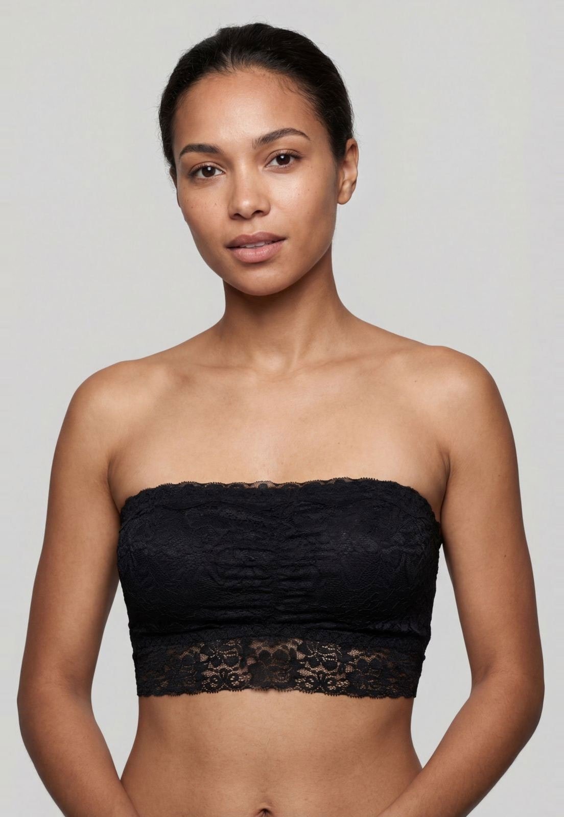 Imagem principal Sutiã Faixa Feminino Hope Bojo Removível Renda Preta Hope preto