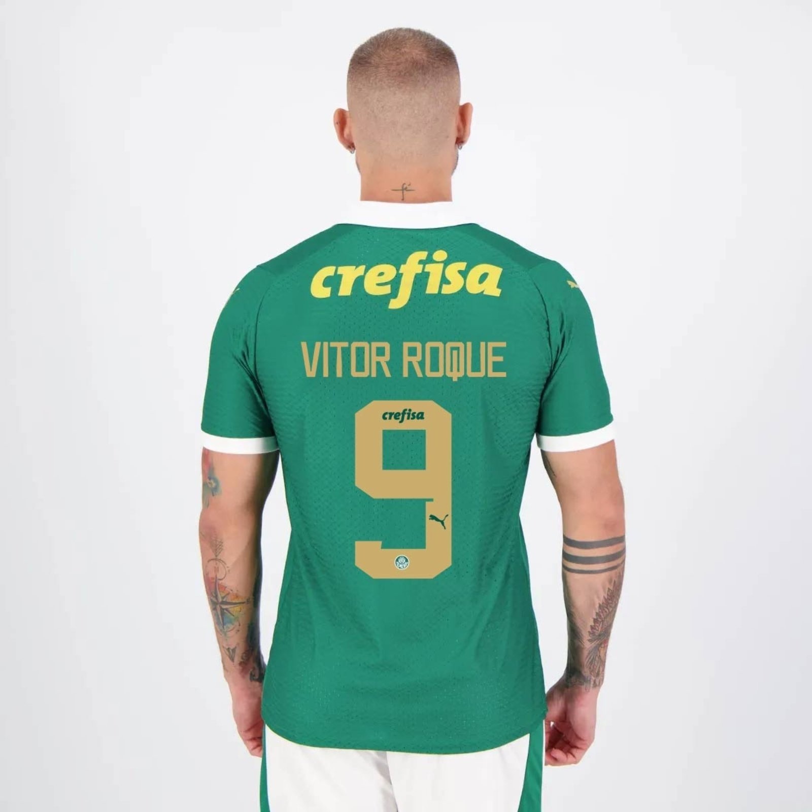 Imagem principal Camisa Puma Palmeiras I 2024 Jogador 9 Vitor Roque Puma branco