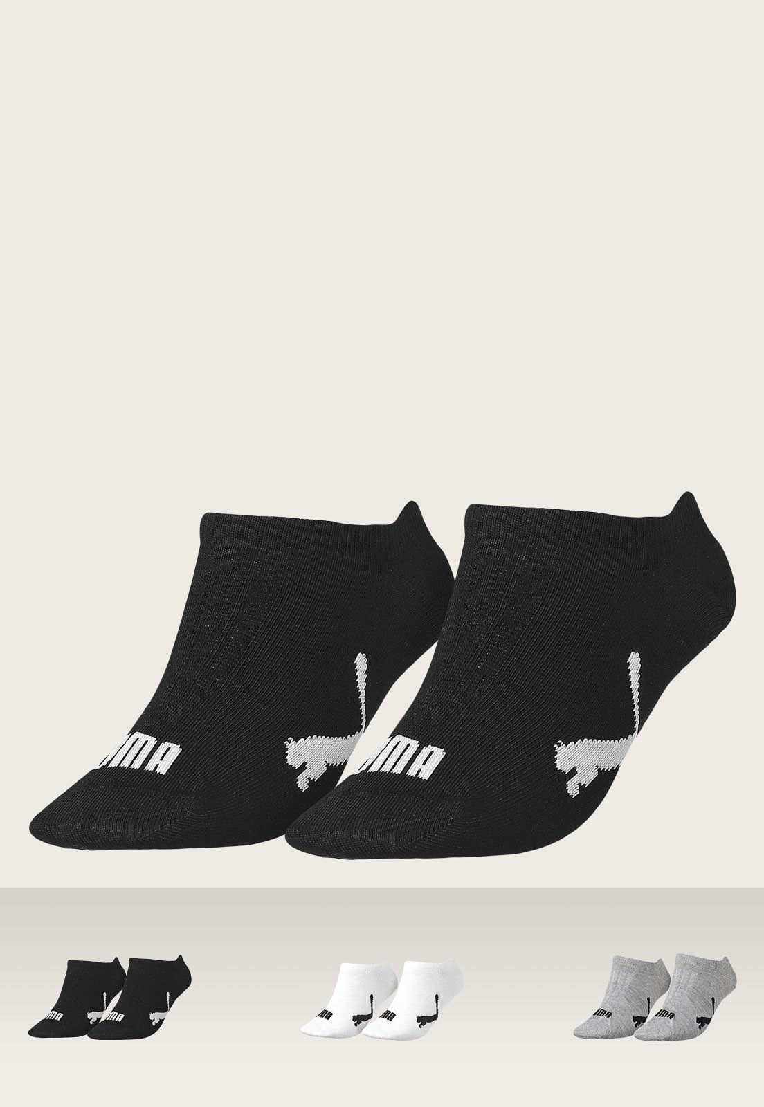 Imagem principal Kit 3pçs Meia Puma Sapatilha Esportiva Preta Puma preto