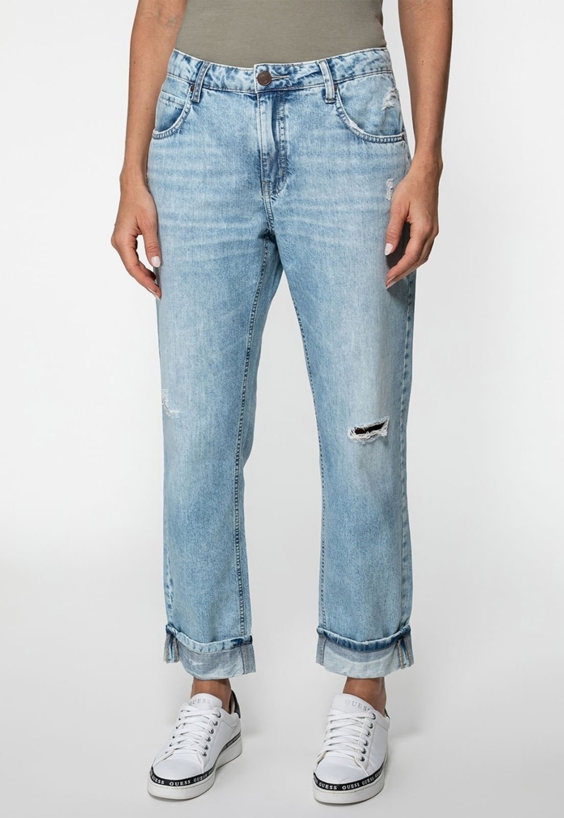 Imagem principal Calça Jeans Guess Boyfriend Azul Claro Guess azul marinho