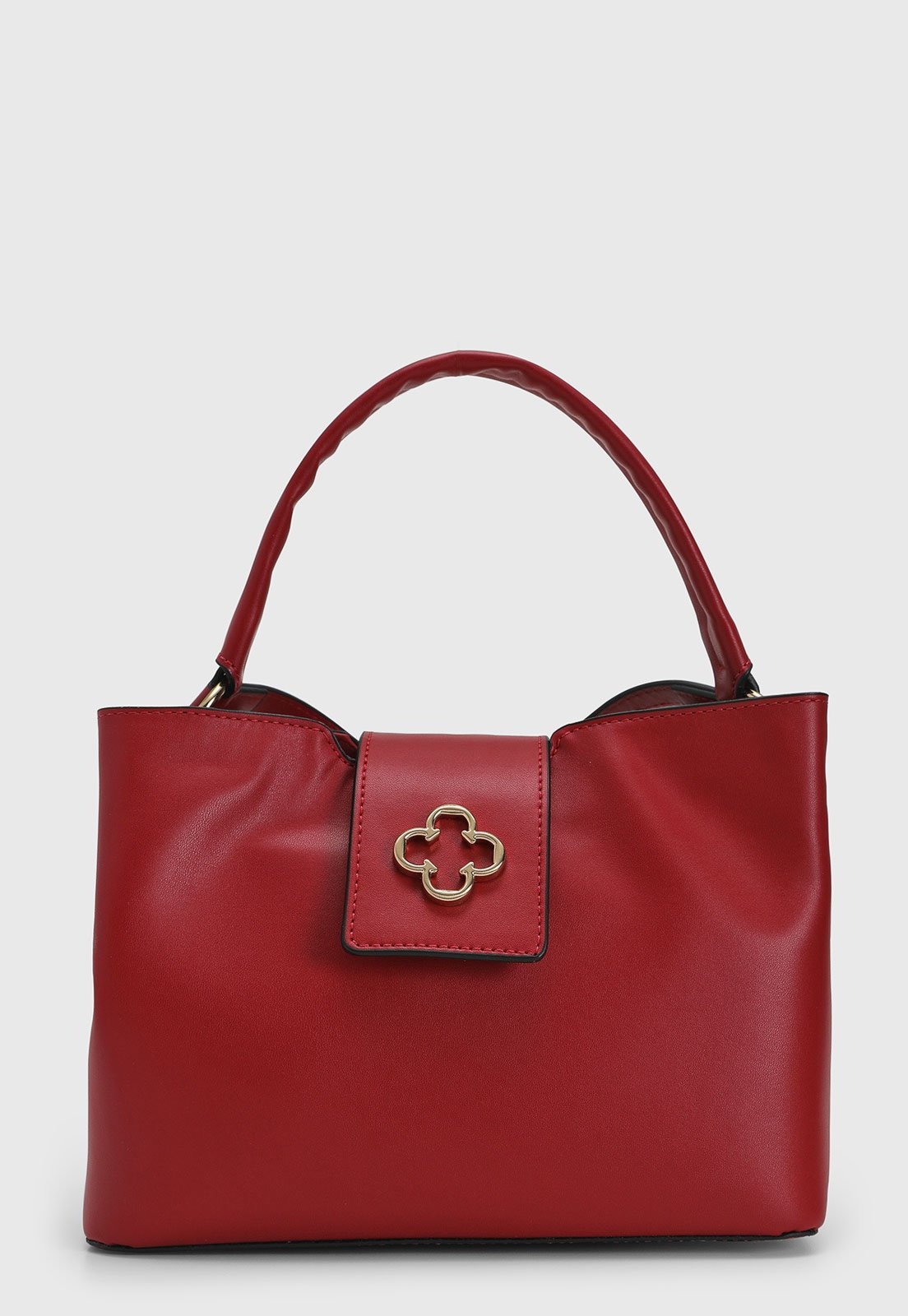 Imagem principal Bolsa Feminina Capodarte Média Emblema Dourado Vermelha Capodarte vermelho