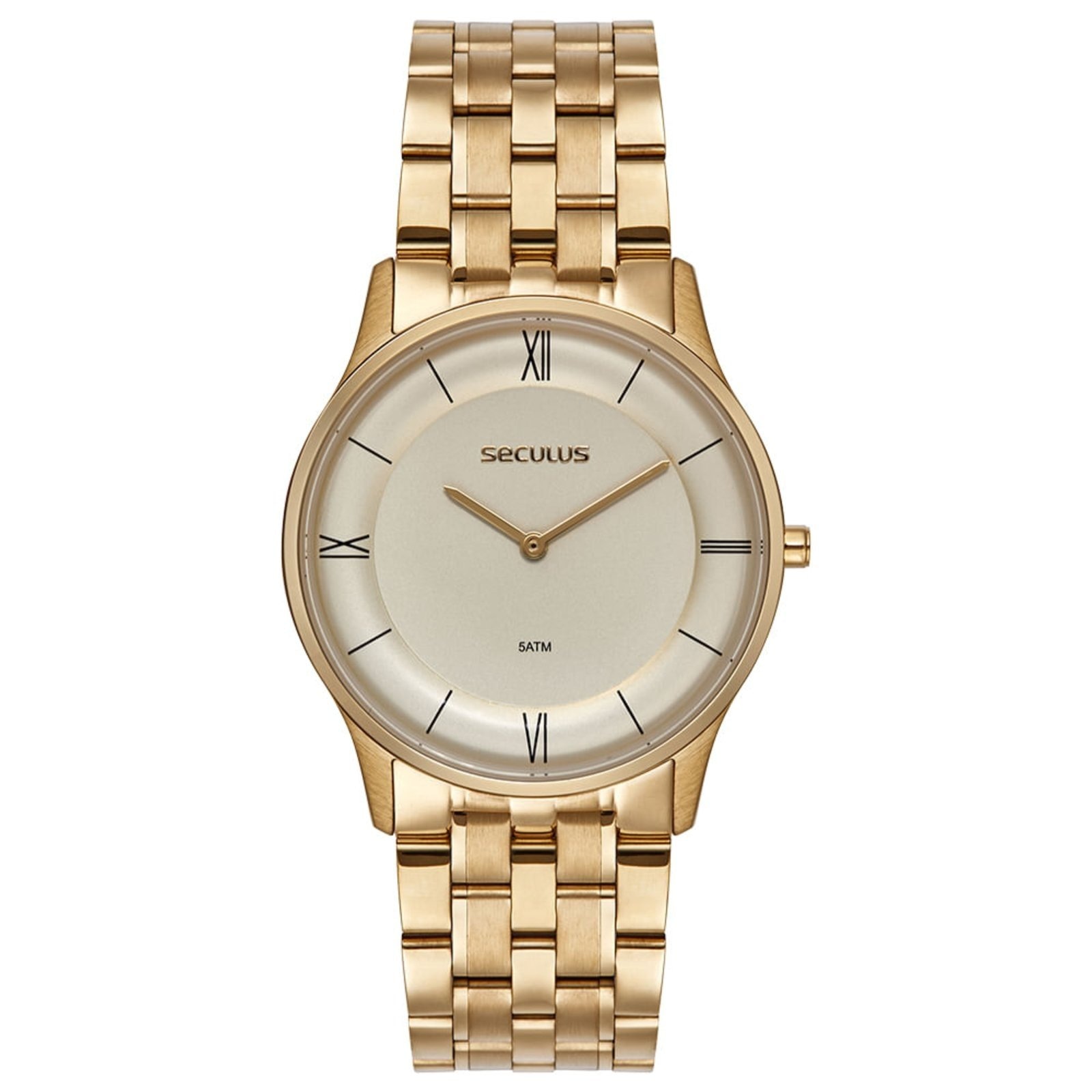 Imagem principal Relógio Masculino Seculus Aço Slim Minimalista Seculus dourado