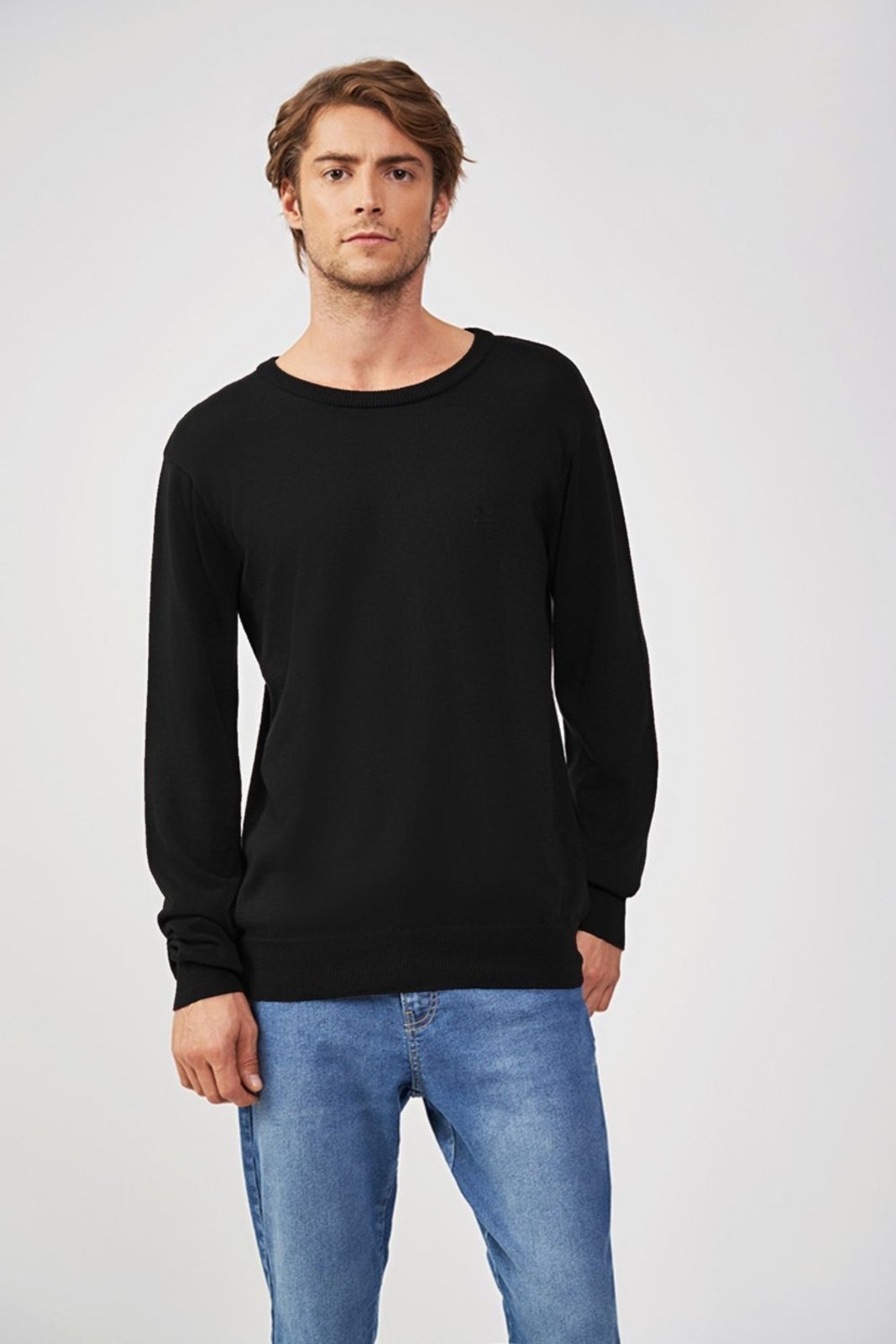 Imagem principal Tricot Gola Careca Masculina Acostamento ACOSTAMENTO MASCULINO vinho