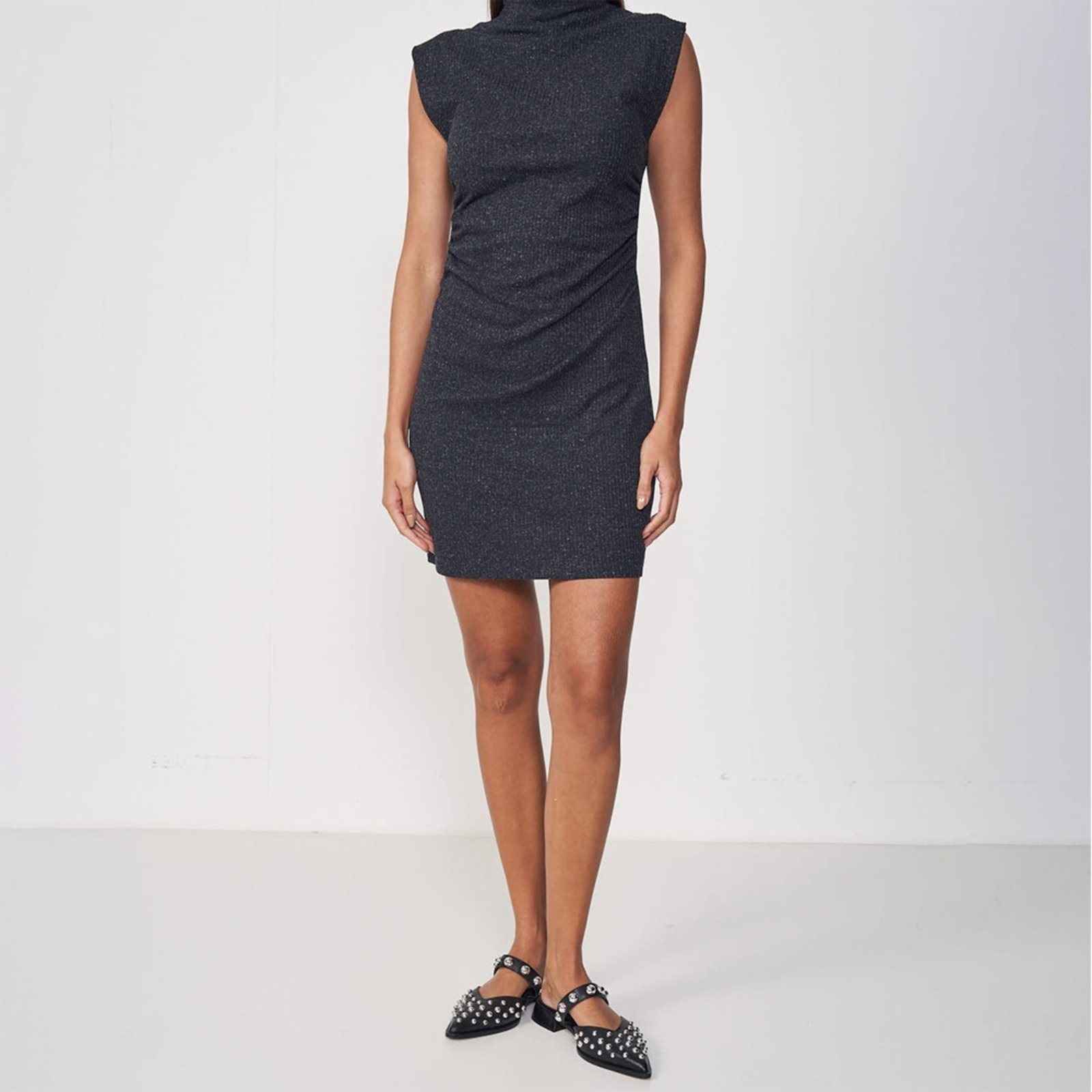 Imagem principal Vestido Curto Linho Colcci Canelada In25 Feminino Colcci preto