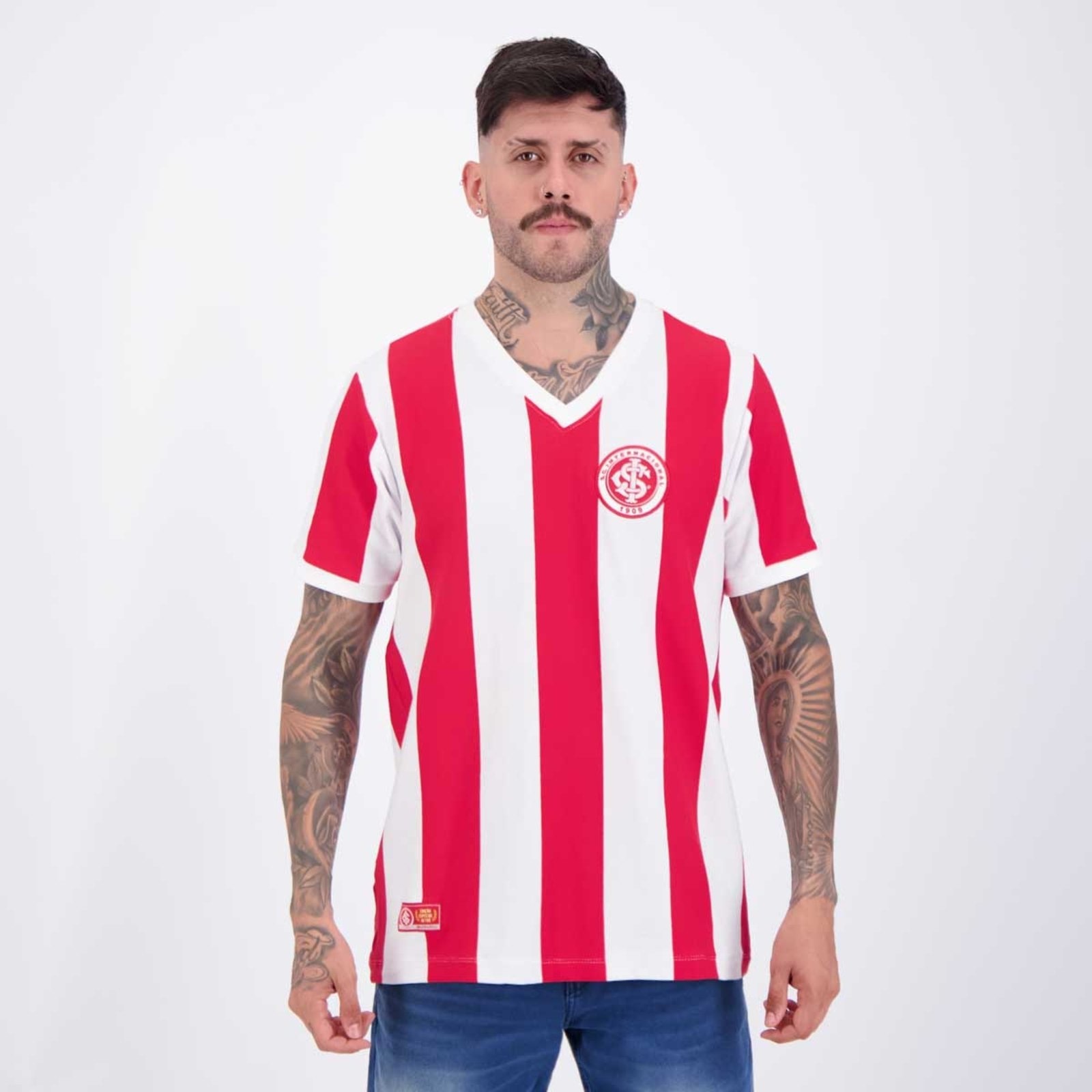 Imagem principal Camisa Internacional Retrô 2013 Listrada Retrômania branco