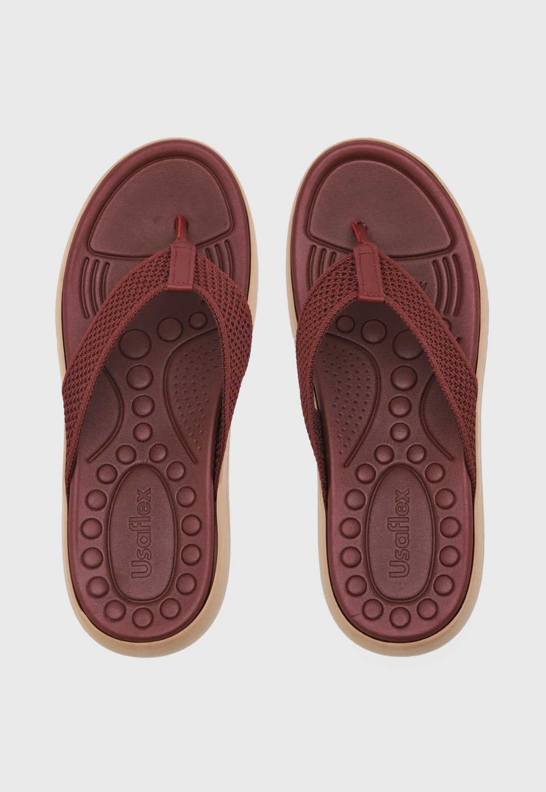 Imagem principal Chinelo Feminino Usaflex Tiras Tramadas Usaflex vinho