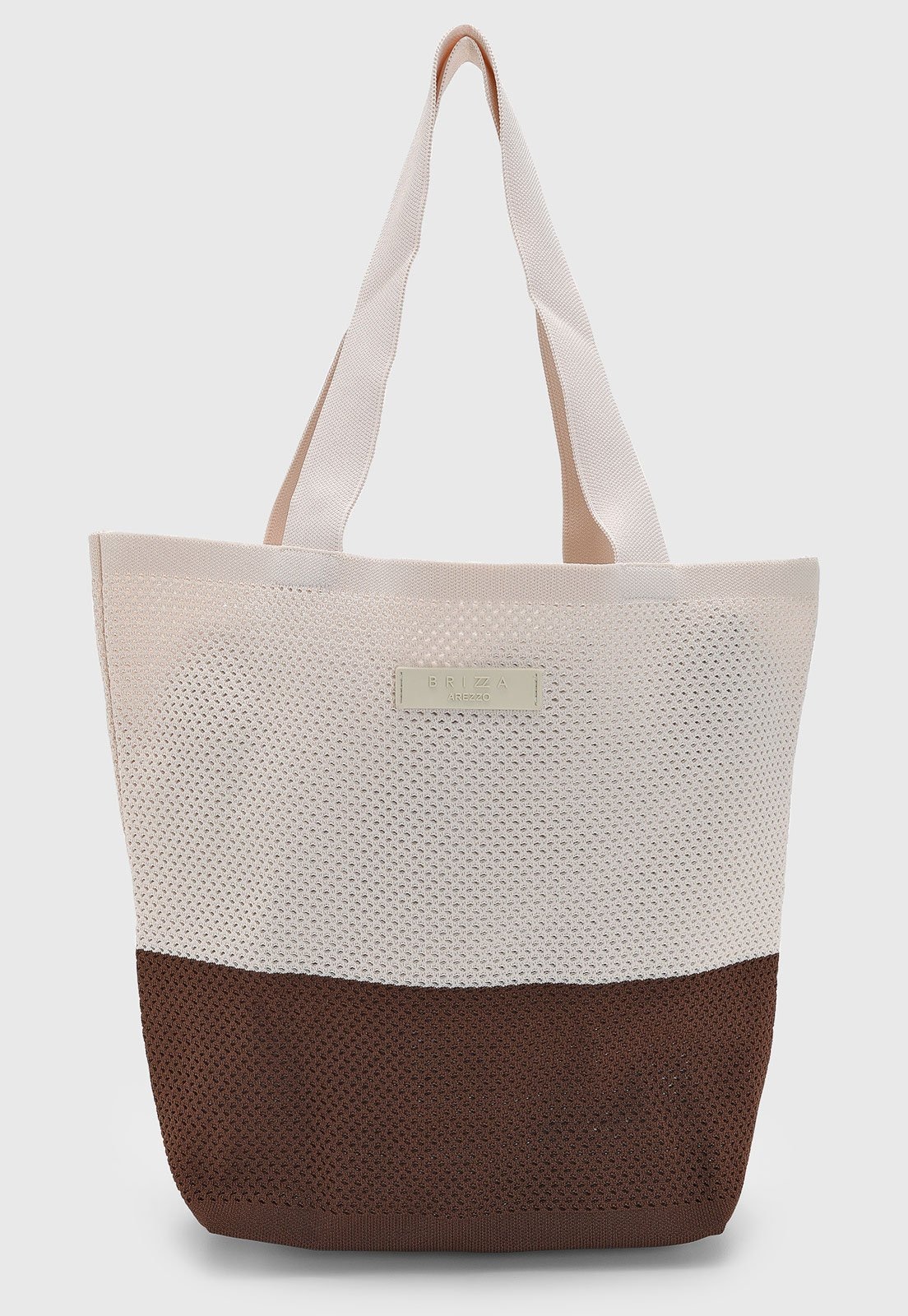 Imagem principal Bolsa Feminina Brizza Arezzo Grande Textura Telada Off-White Brizza Arezzo off-white white