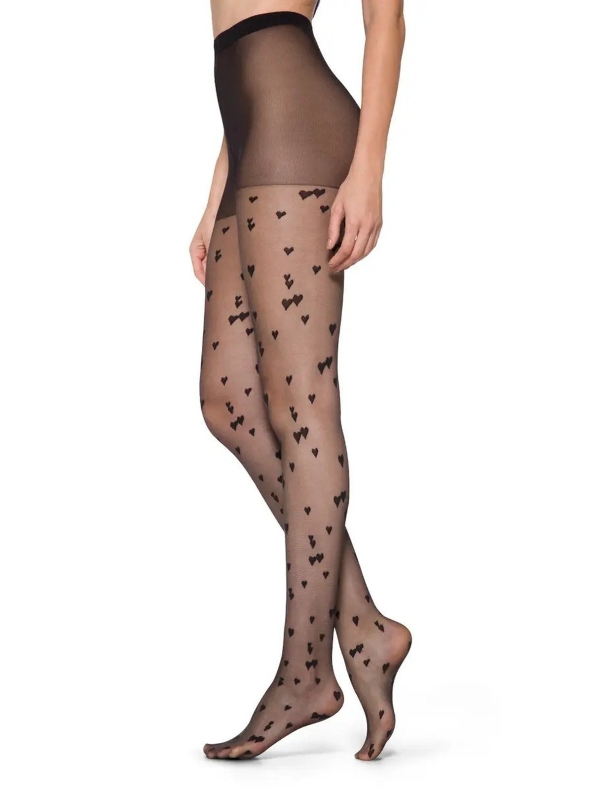 Imagem principal Meia Calça Fio 15 Corações Loba Lupo preto