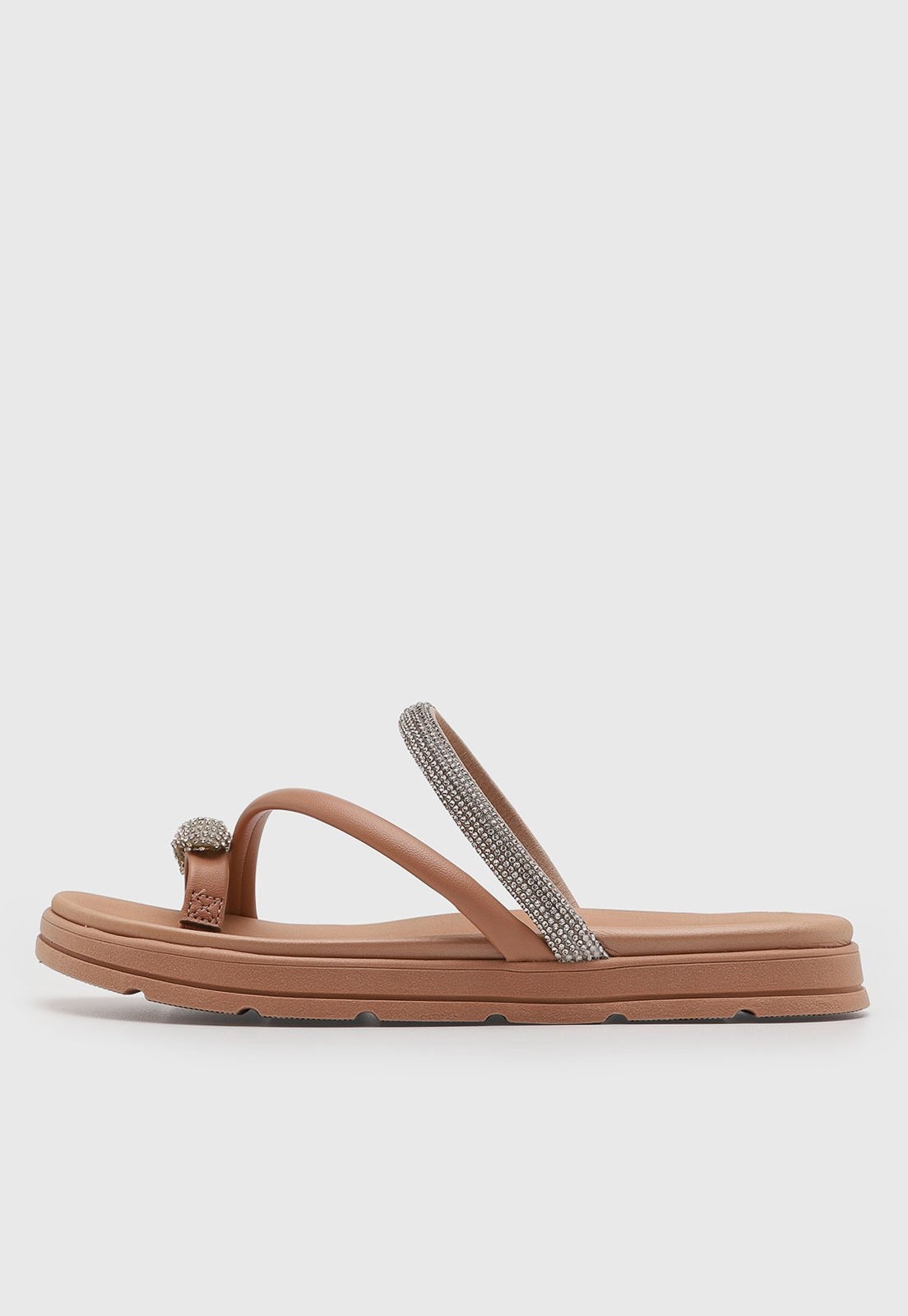 Imagem principal Rasteira Feminina Moleca Tira Pedraria MOLECA nude