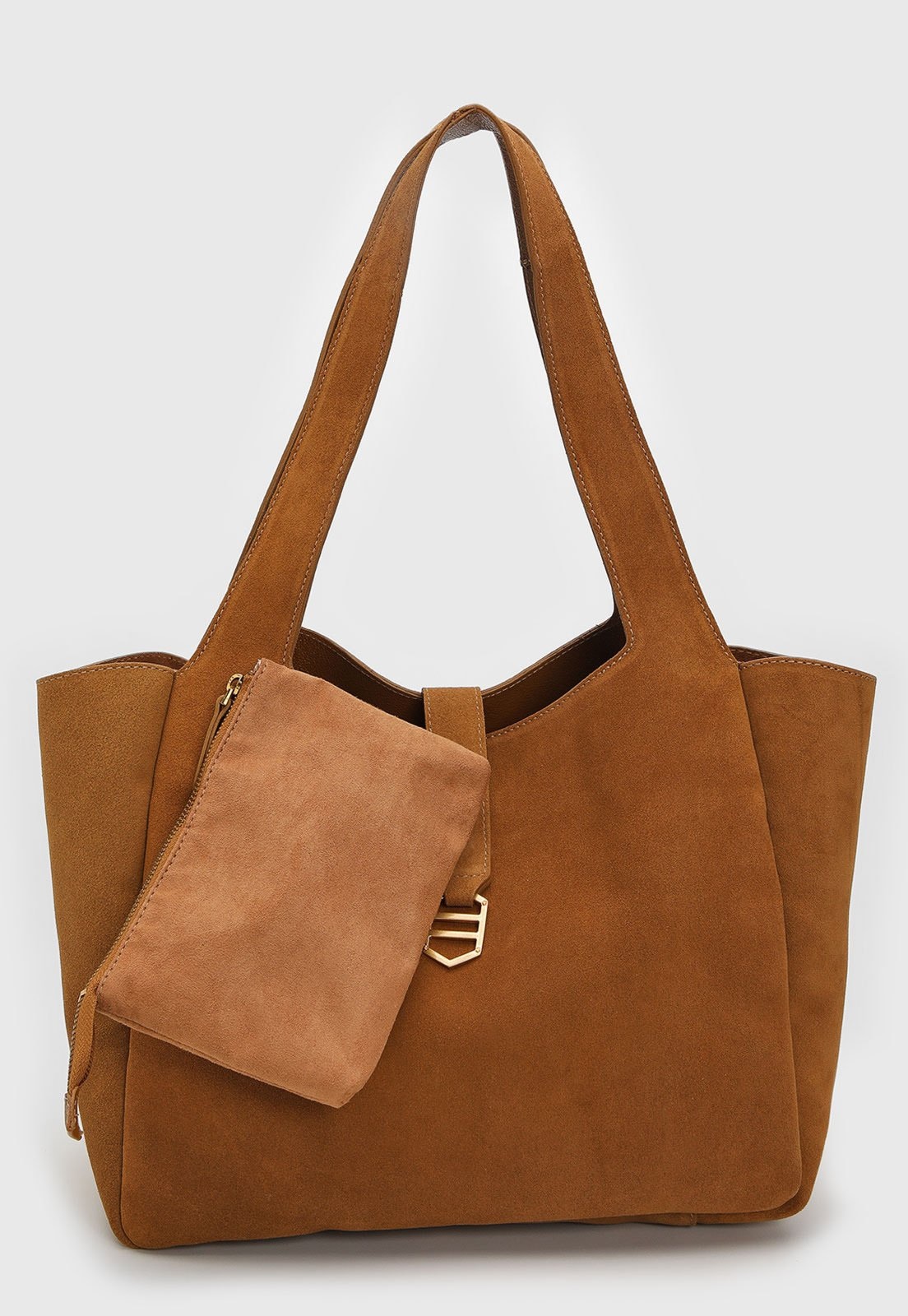 Imagem principal Bolsa Feminina com Necessaire Arezzo Grande Alça Longa Caramelo Arezzo marrom