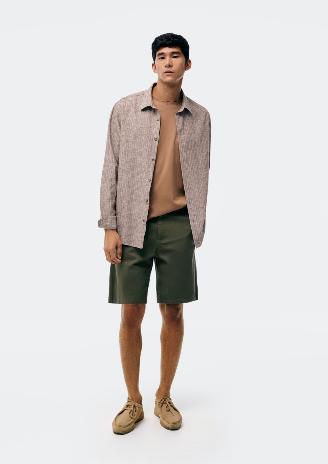 Imagem principal Bermuda Masculina Reta Em Sarja Hering bege