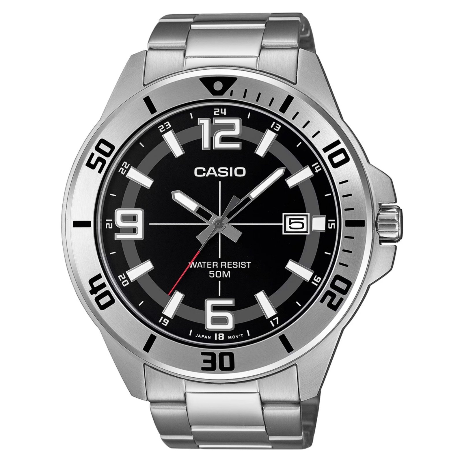 Imagem principal Relógio analógico Casio Aço MTC-100D-1BVDF- SC | Prata Casio cinza