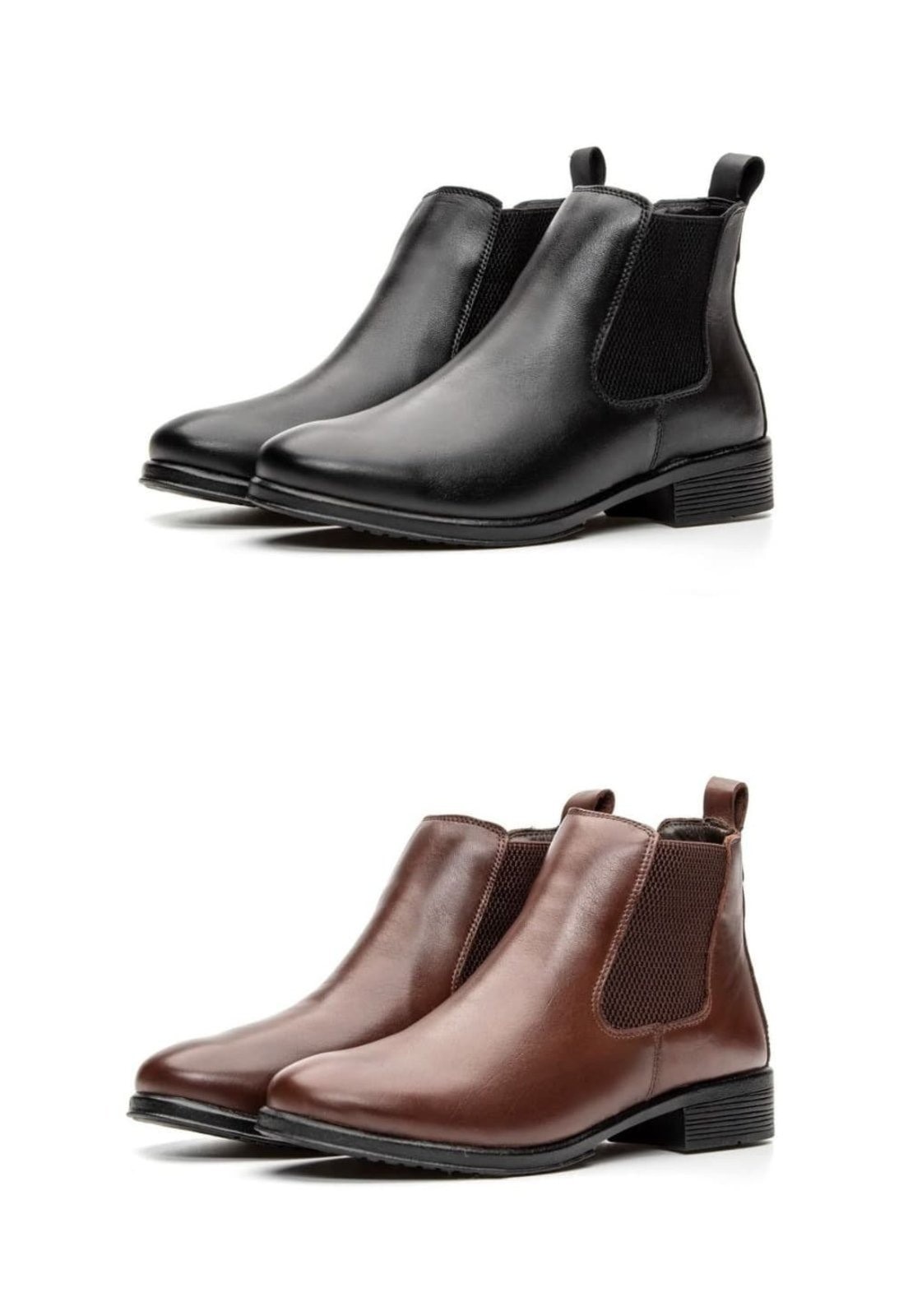 Imagem principal KIT 02 Botas de Couro Feminina Chelsea Cano Curto Peccato DFT KIT Farm Preto/Marrom Peccato multicolorido