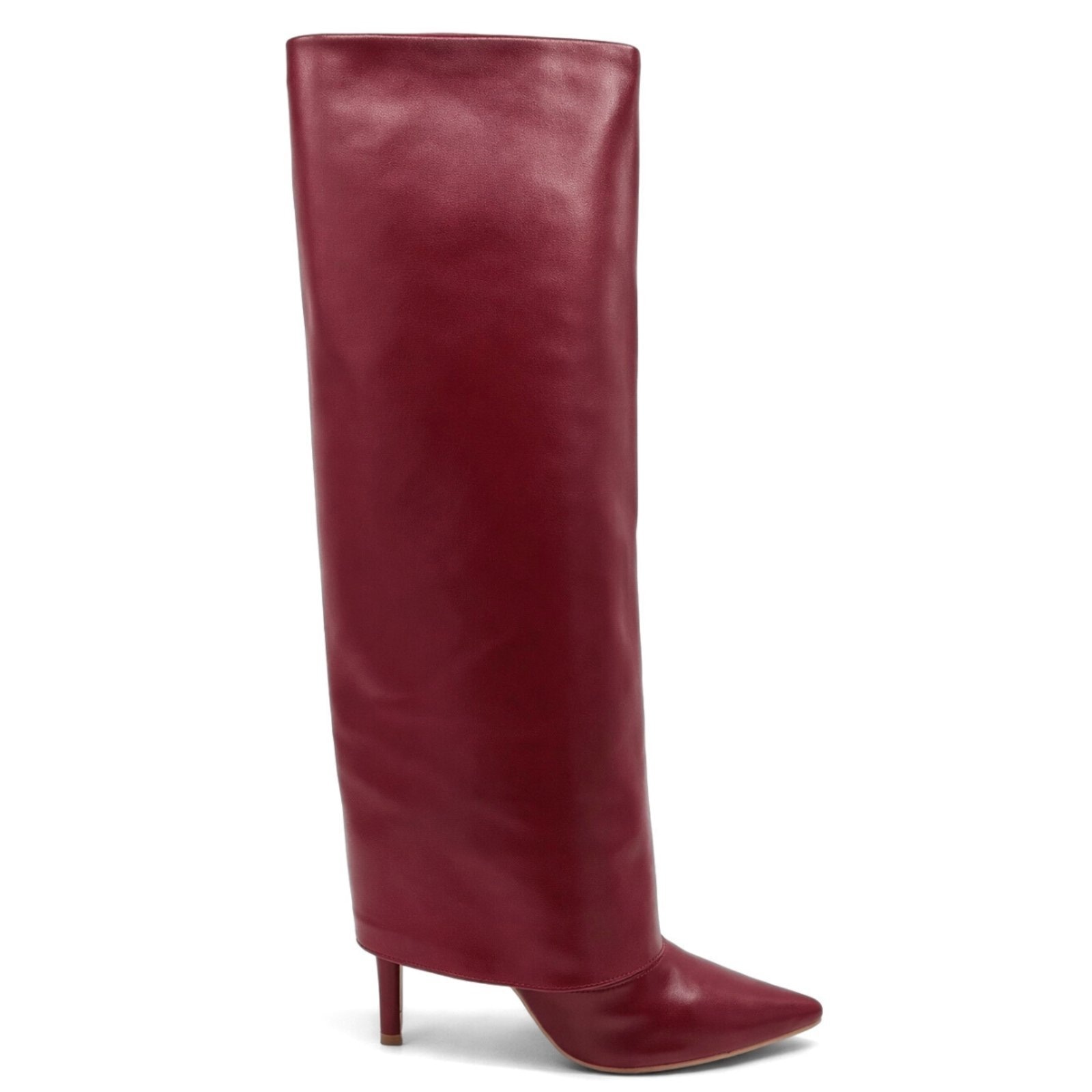 Imagem principal Bota Feminina Com Capa Bico Fino Salto Alto Flor da Pele 1796 Bordô Flor da Pele vinho