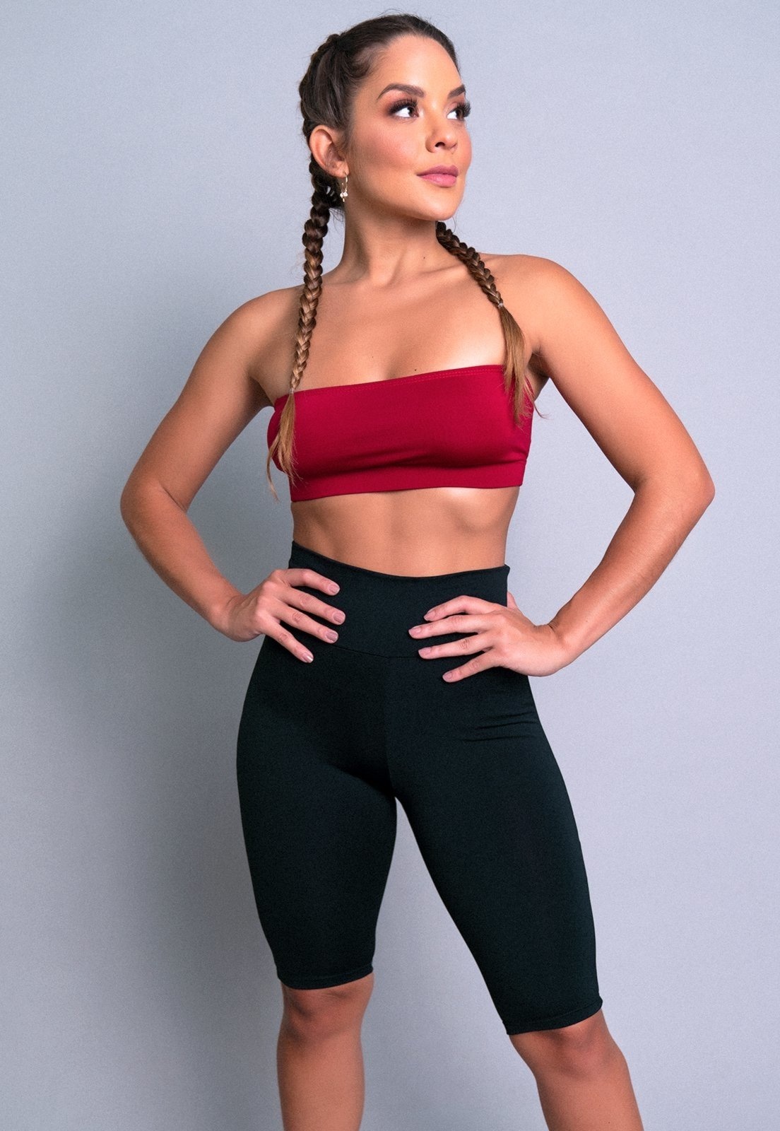 Imagem principal Bermuda MVB Modas Ciclista Fitness Suplex Lisa Preta Mvb Modas preto