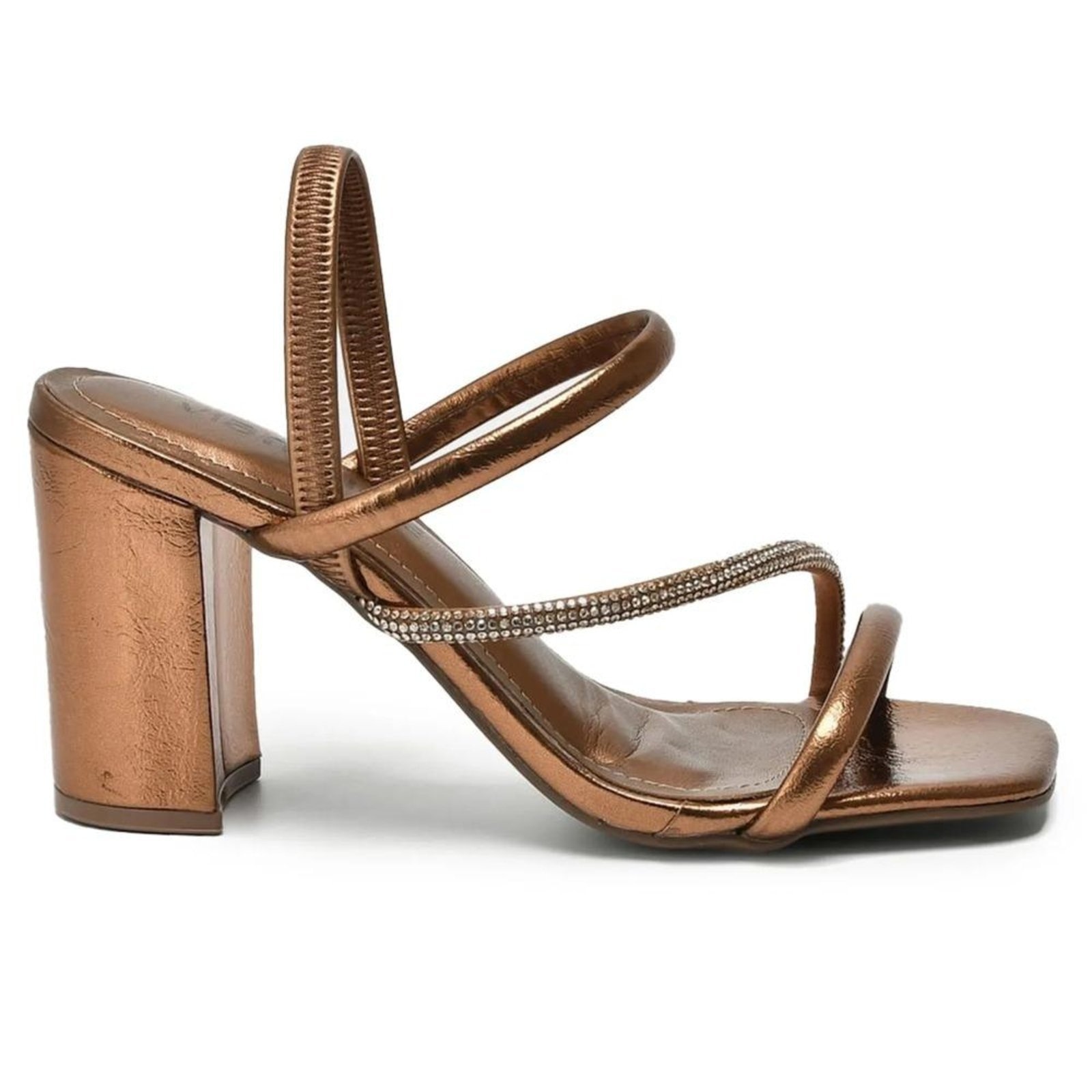 Imagem principal Sandália Via Marte Acabamento Brilhante Feminina VIA MARTE bronze