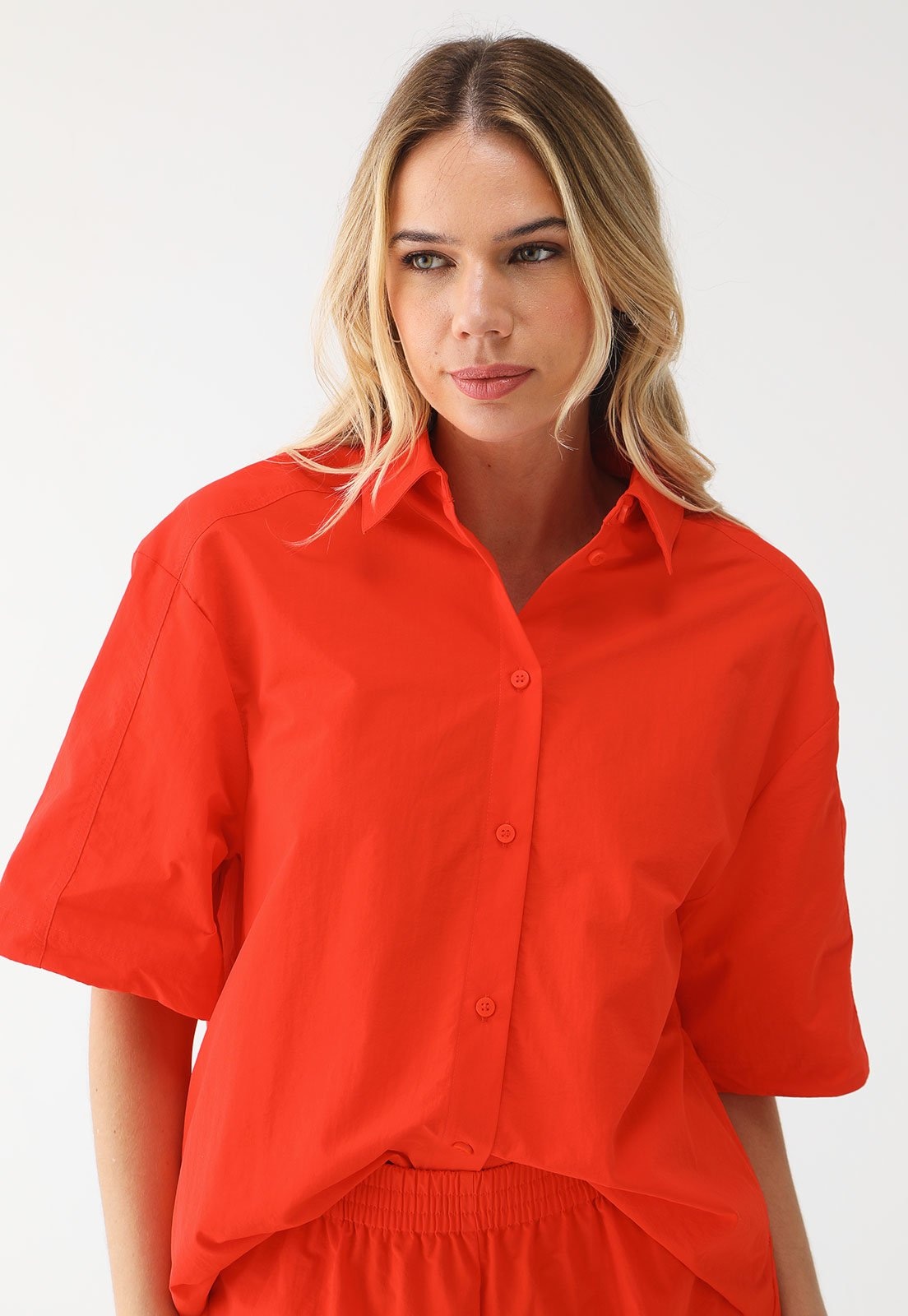 Imagem principal Camisa TOPSHOP Reta Lisa Vermelha Topshop vermelho