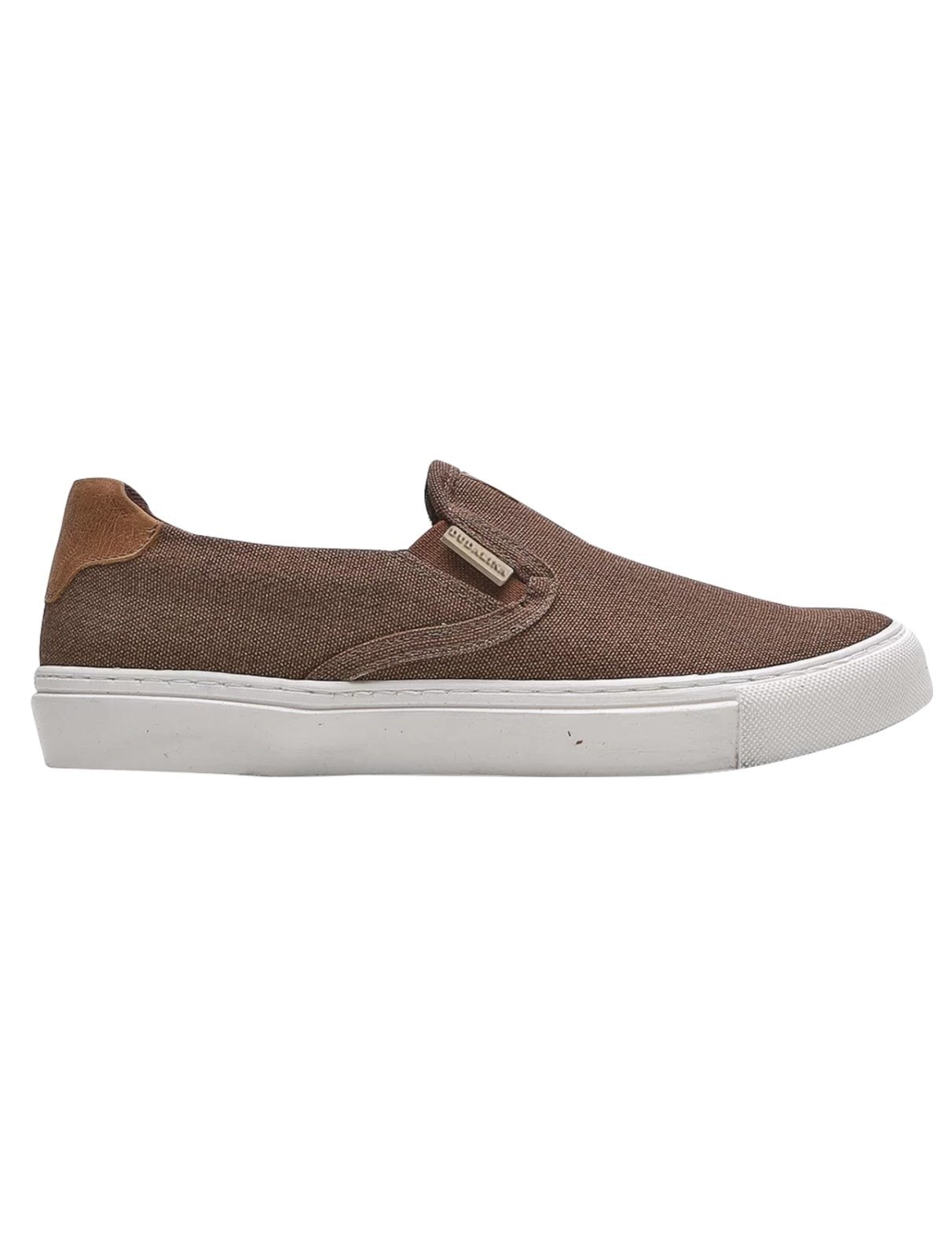 Imagem principal Tênis Dudalina Masculino Zara Slip On Lona Mistral Napa Logo Escuro Dudalina marrom