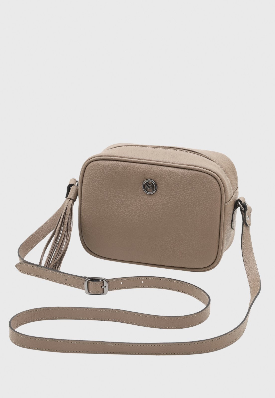 Imagem principal Bolsa Transversal de Couro Mariart Titânio New Mariart bege