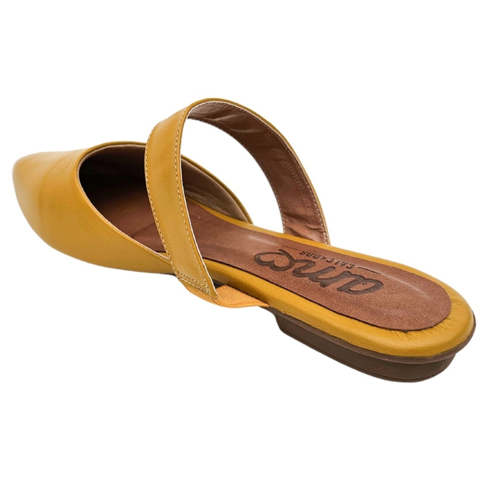 Imagem principal Mule em Couro Vivian Amo Calçados Mostarda Amo Calçados amarelo