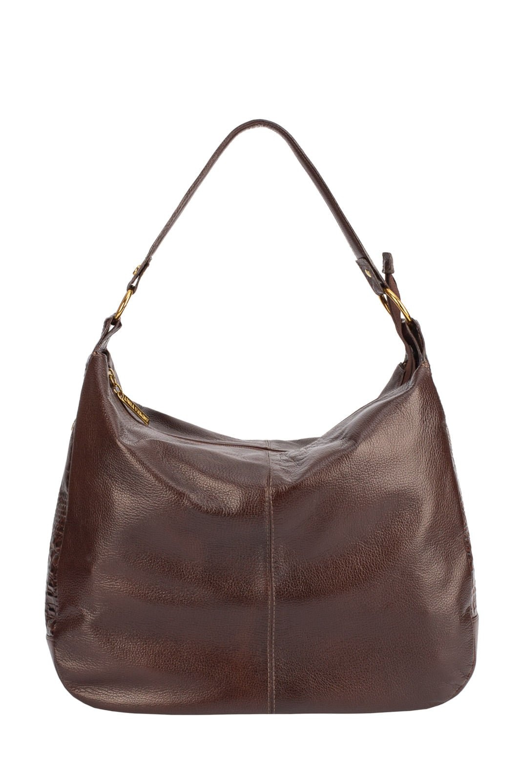 Imagem principal Bolsa saco grande de couro liso Carla - Café Andrea Vinci vermelho