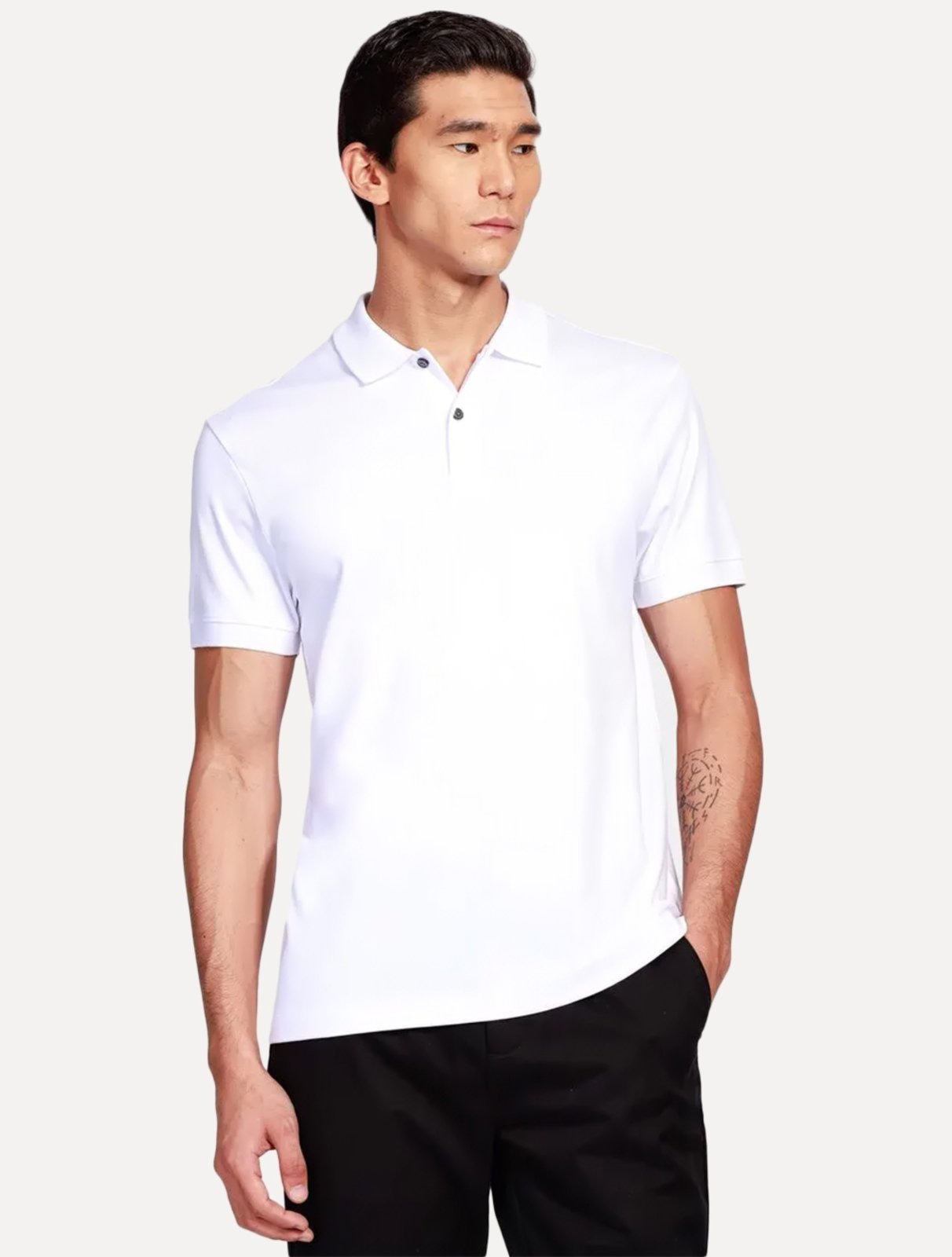 Imagem principal Polo Aramis Masculina Interlock Malha Pima Cotton Branca Aramis branco