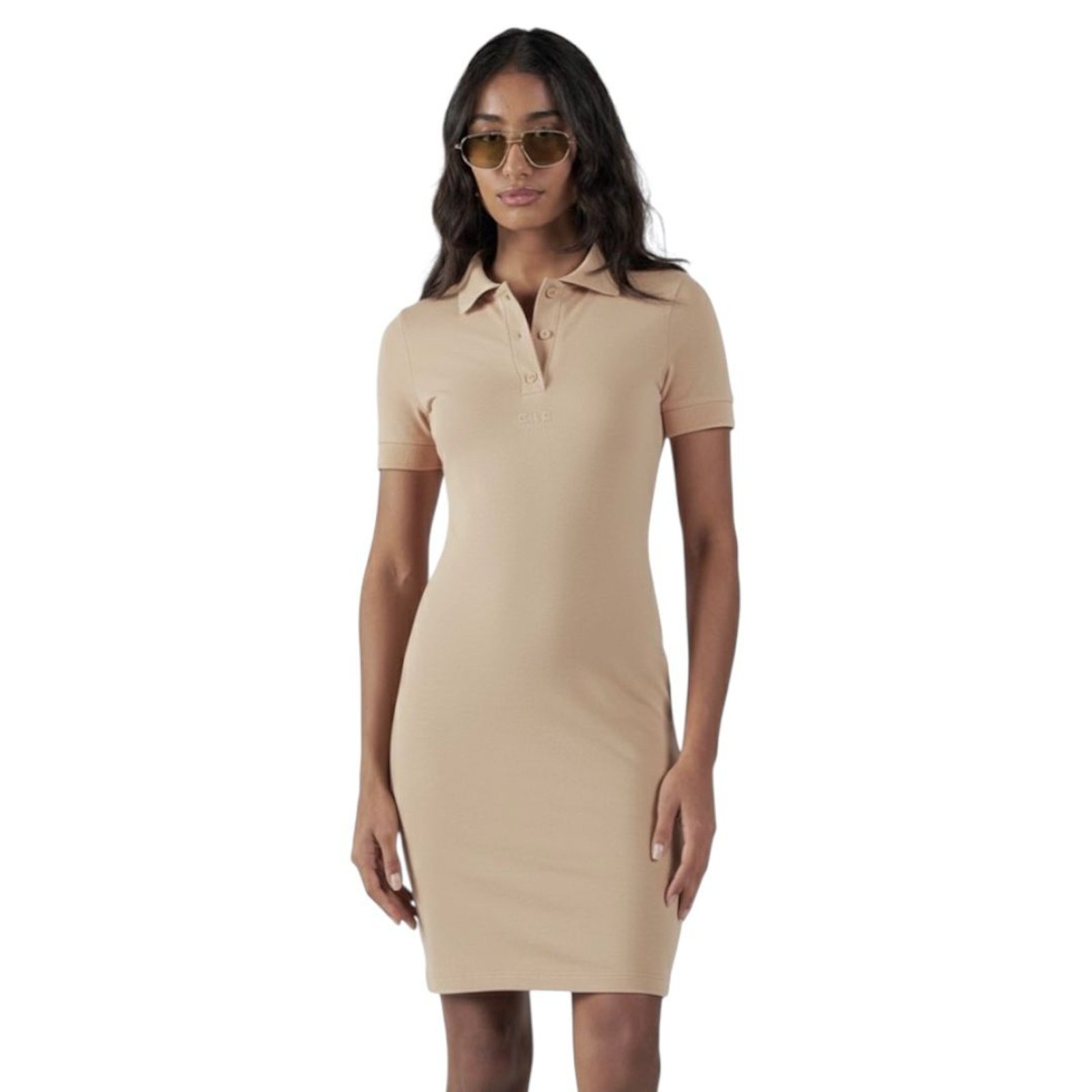 Imagem principal Vestido Polo Slim Curto Colcci CLC Paper Colcci CLC bege