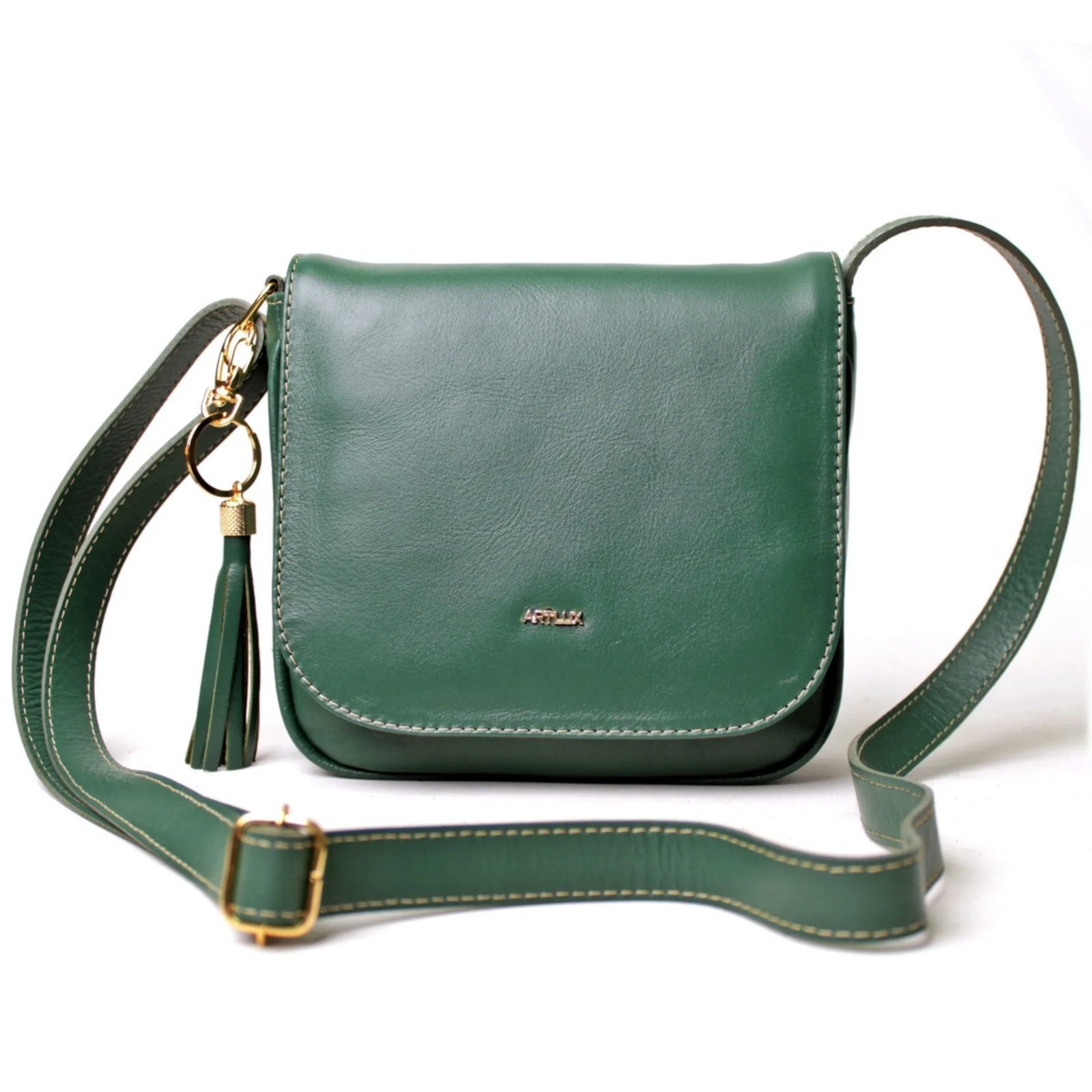 Imagem principal Bolsa Transversal em Couro Artlux Escuro 9053 Artlux verde