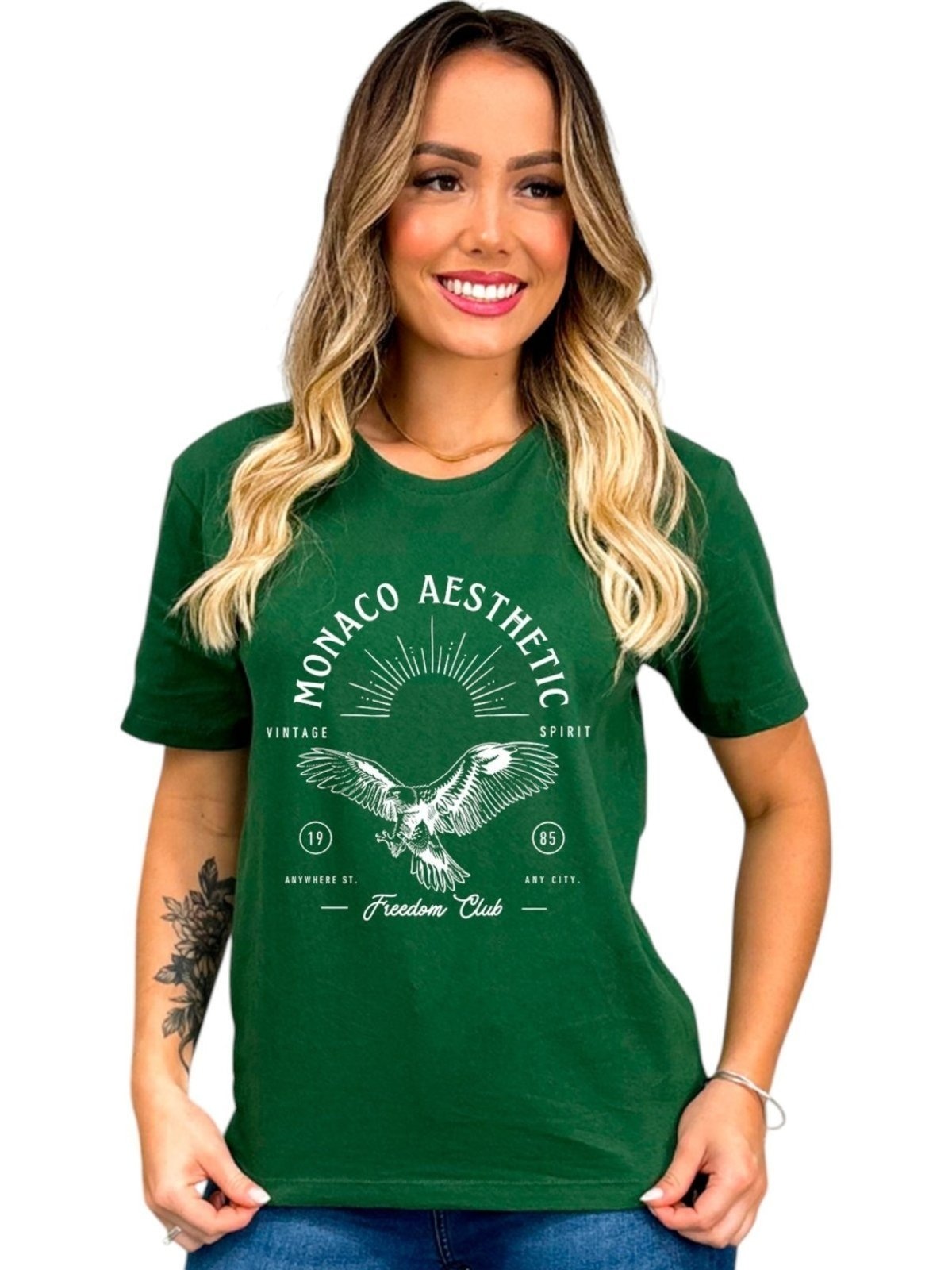 Imagem principal Camiseta Cianitas Estampa Águia Monaco Cianitas verde