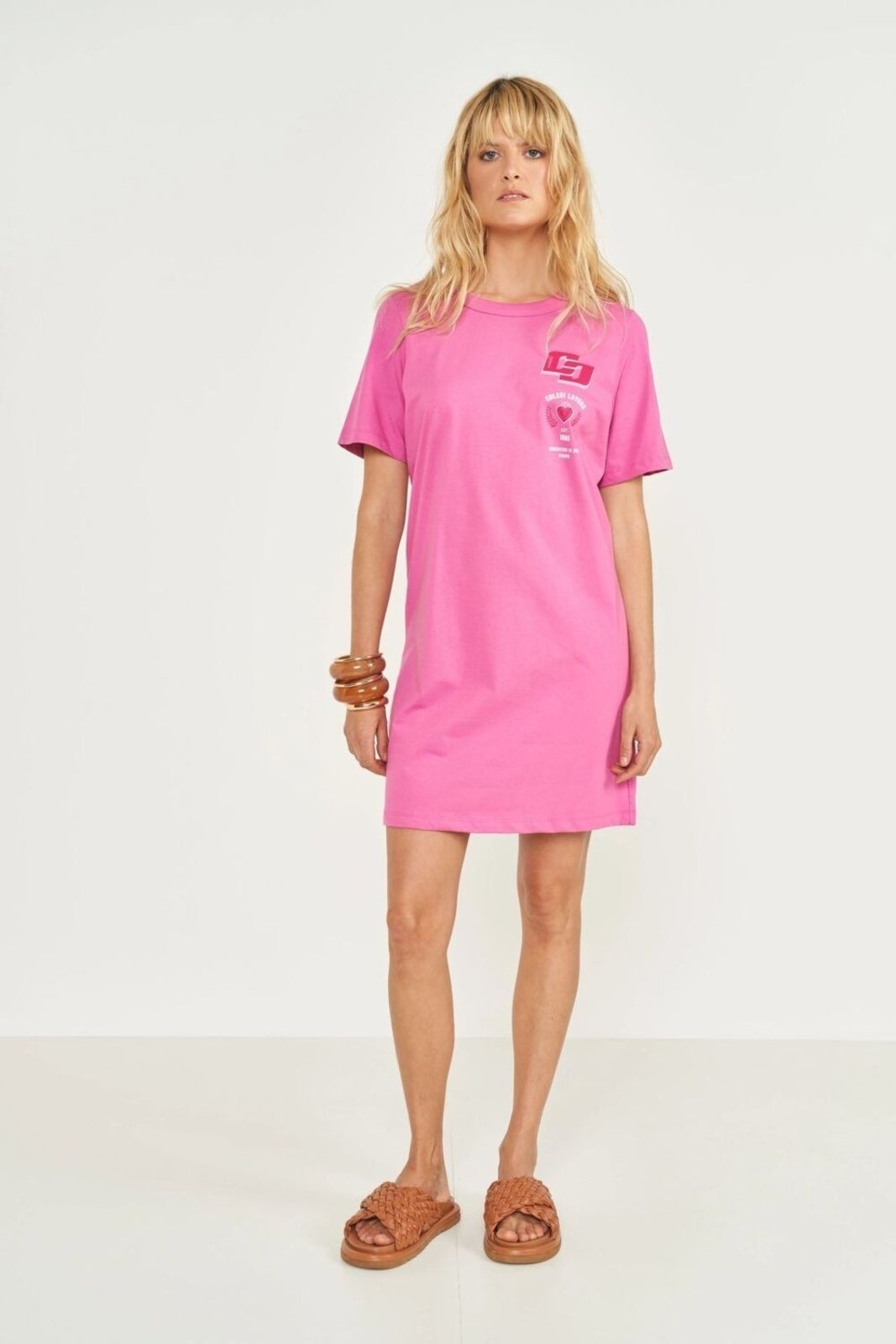 Imagem principal Vestido T-shirt Com Logo Colcci Mon Amour Colcci rosa