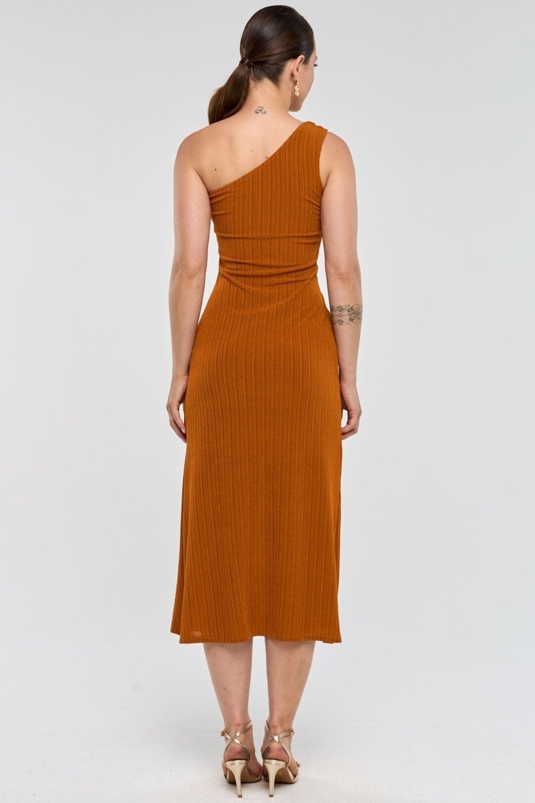 Imagem principal Vestido Midi PKS Um Ombro Só PKS marrom