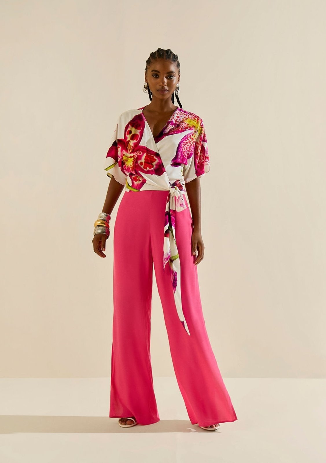 Imagem principal Calça Morena Pantalona Alta Morena Rosa rosa