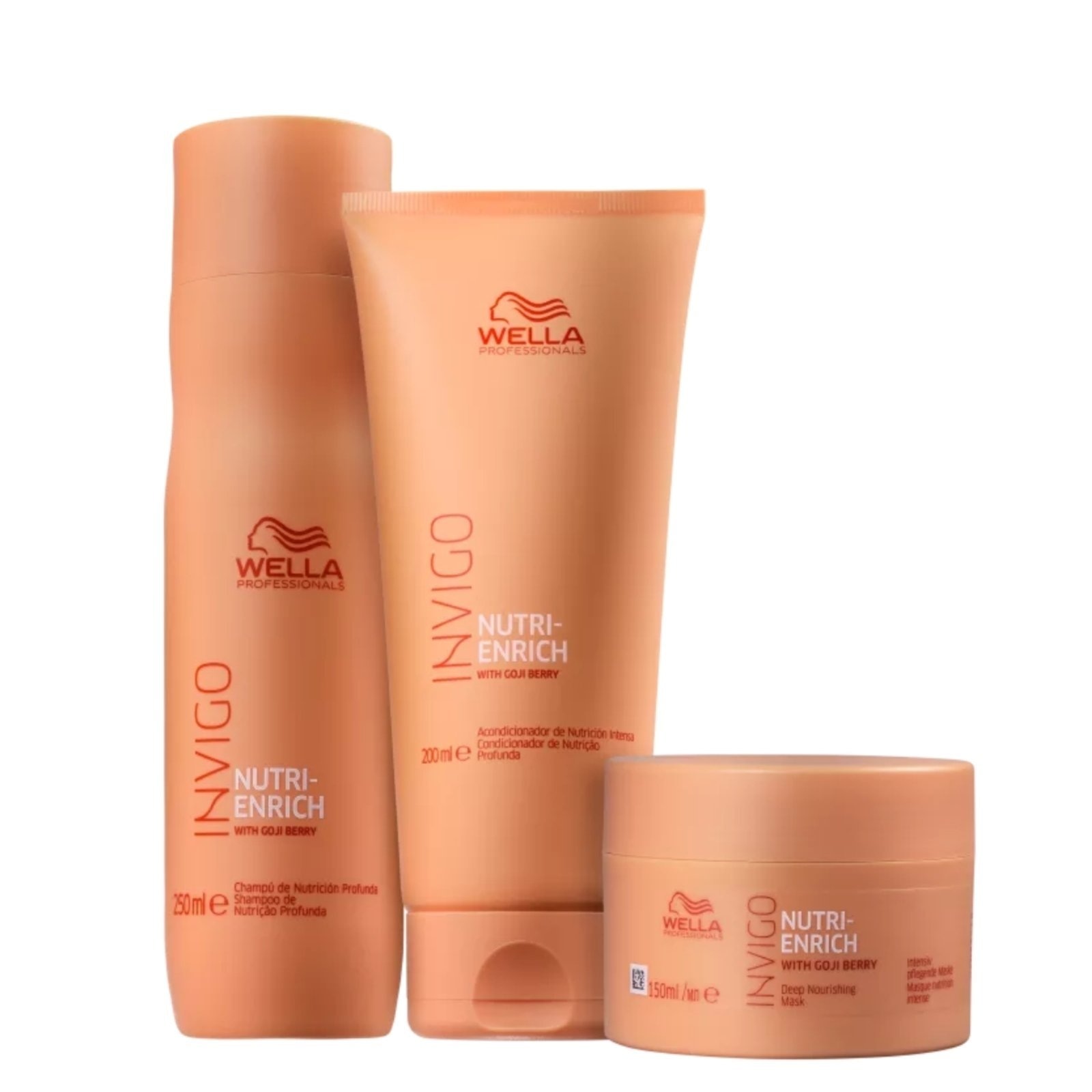 Imagem principal Kit Wella Nutri Enrich Shampoo 250Ml + Condicionador 200Ml + Máscara Wella unico