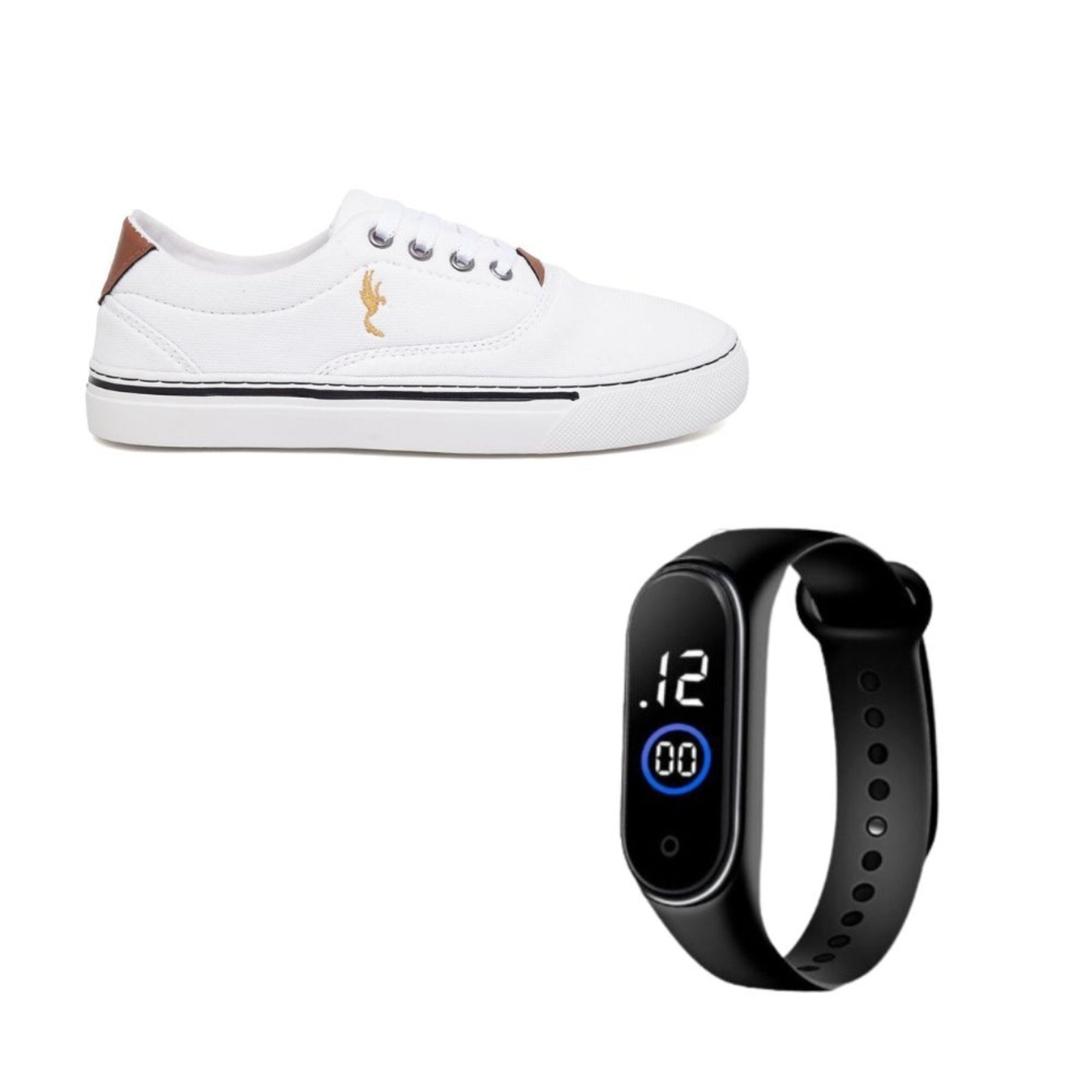 Imagem principal Tênis Feminino Authentic Polo Blu Branco com Relógio Digital do ao 40 Polo Blu branco blu